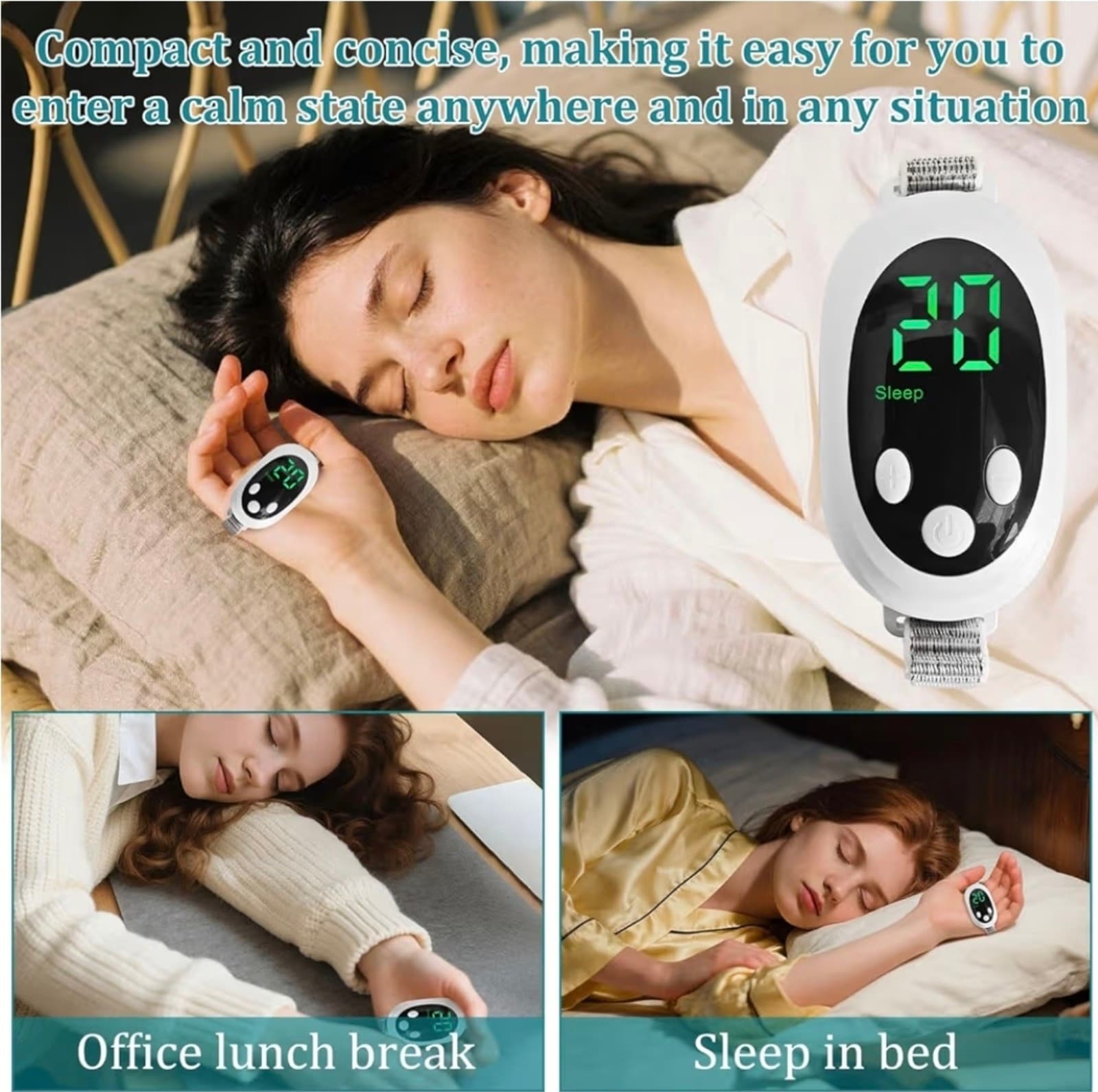 Handheld Sleep Aid Device, Sleep Assisted Low-Frequency Pulse Generator, Relief - Thumbnail 6