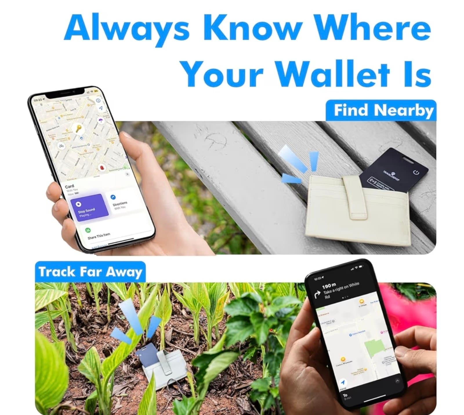 Wallet Tracker Card w/Wireless Charging [Apple MFi Certified] Rechargeable Thin - Thumbnail 7