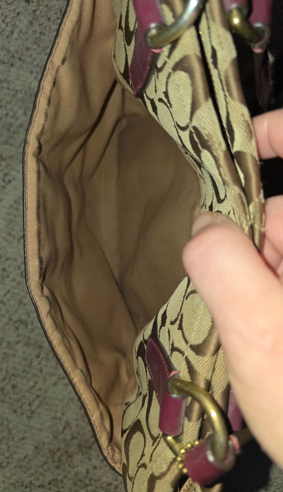 Coach Bag Burgundy - Thumbnail 3