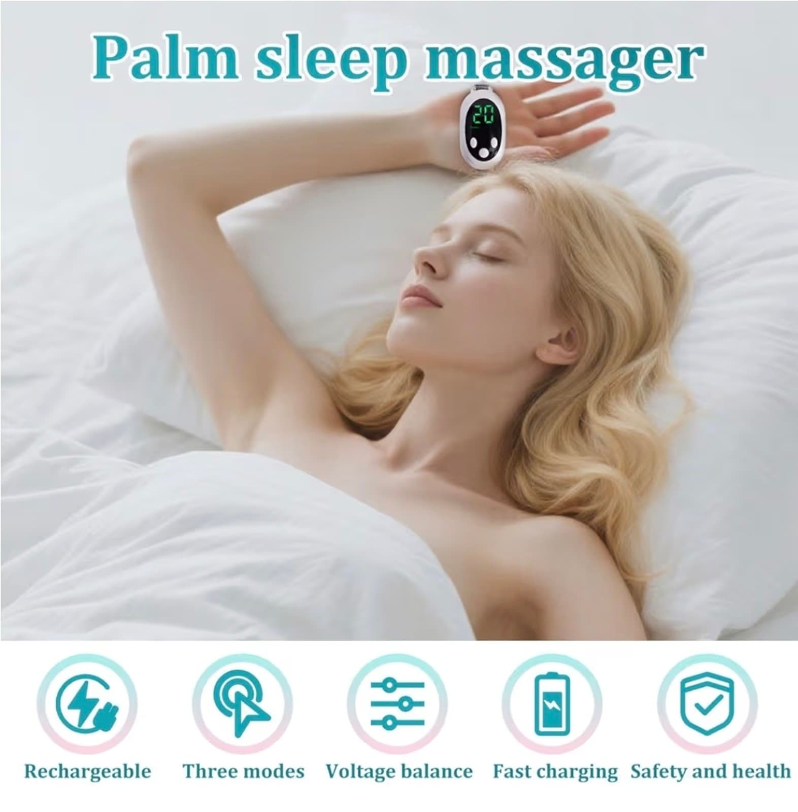 Handheld Sleep Aid Device, Sleep Assisted Low-Frequency Pulse Generator, Relief - Thumbnail 2