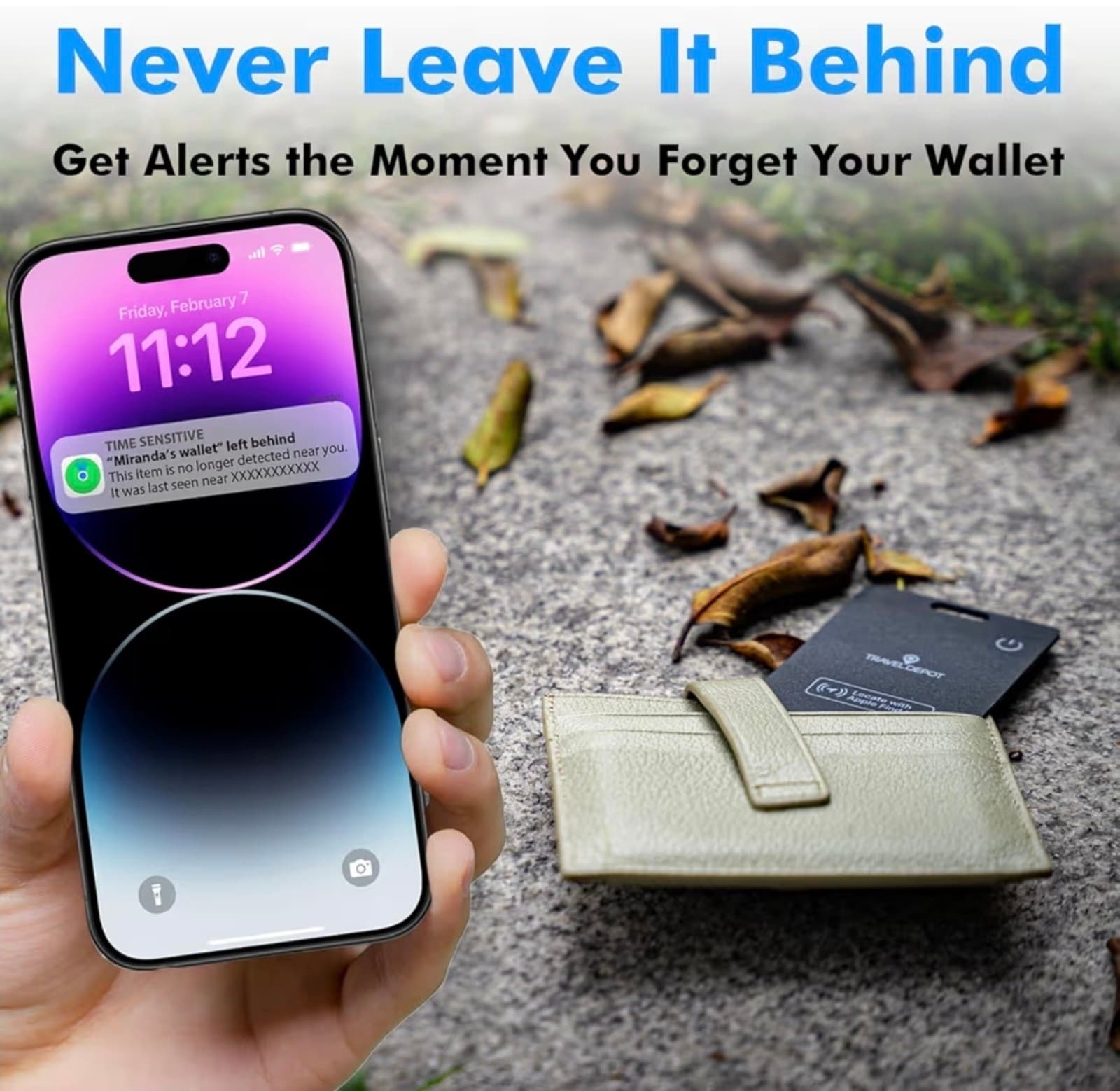Wallet Tracker Card w/Wireless Charging [Apple MFi Certified] Rechargeable Thin - Thumbnail 8
