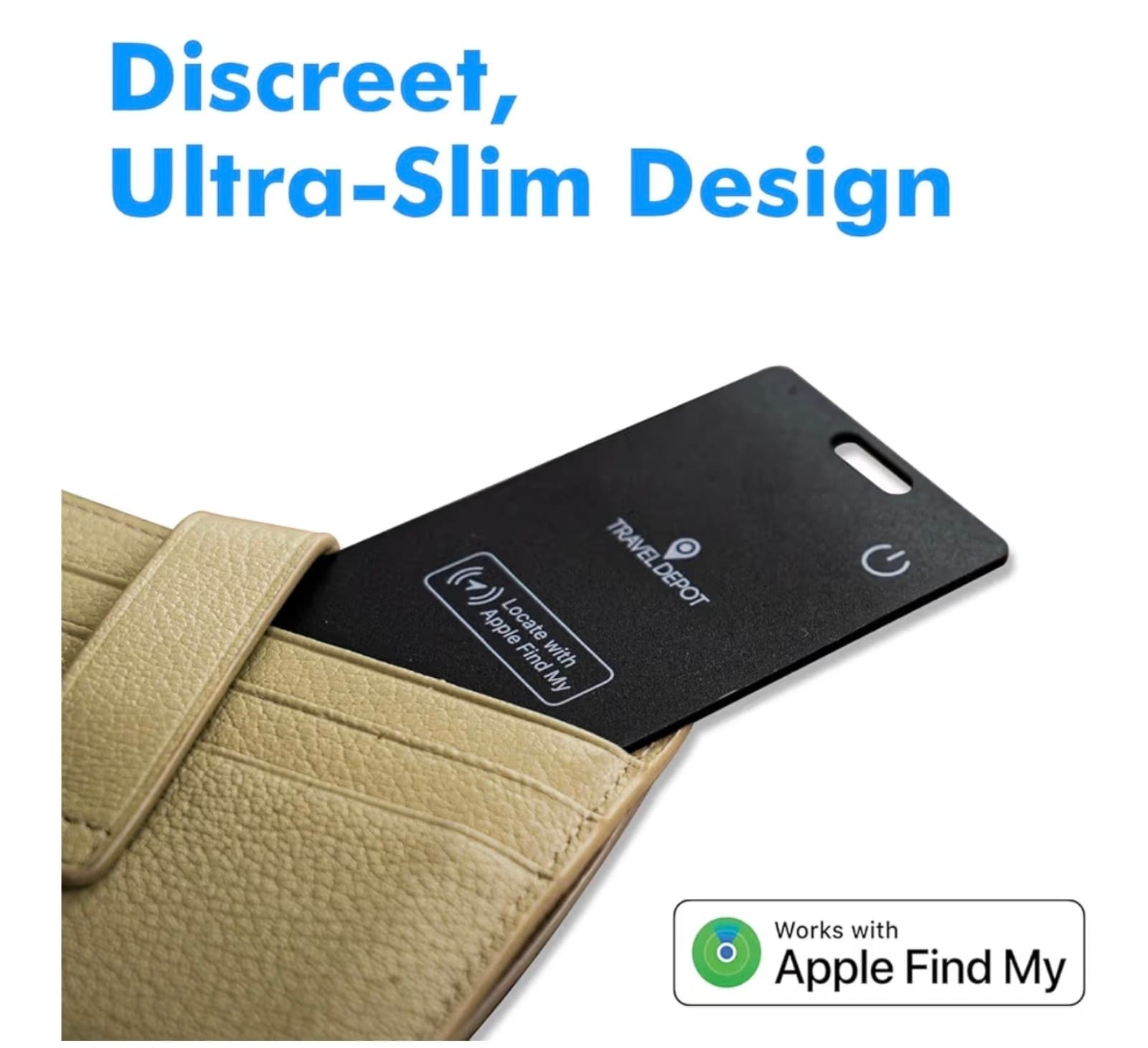 Wallet Tracker Card w/Wireless Charging [Apple MFi Certified] Rechargeable Thin - Thumbnail 3