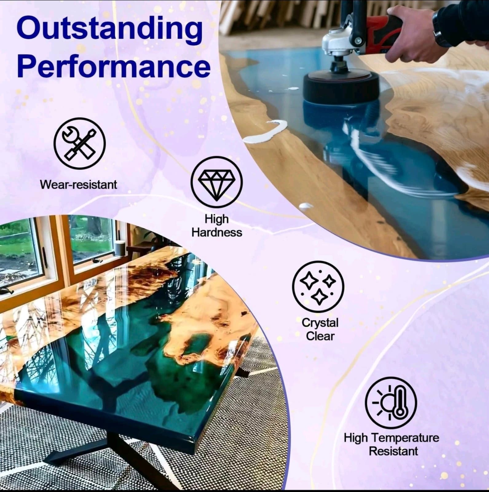 Crystal Clear Epoxy Resin Kit 16oz, Bubble-Free, Anti-Yellowing - Thumbnail 7