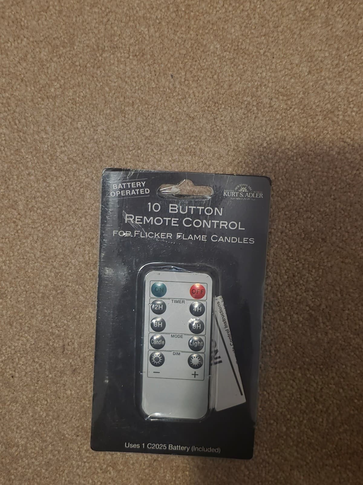 Ten Button Remote Control for Kurt Adler Flicker Flame Candle - Thumbnail 2