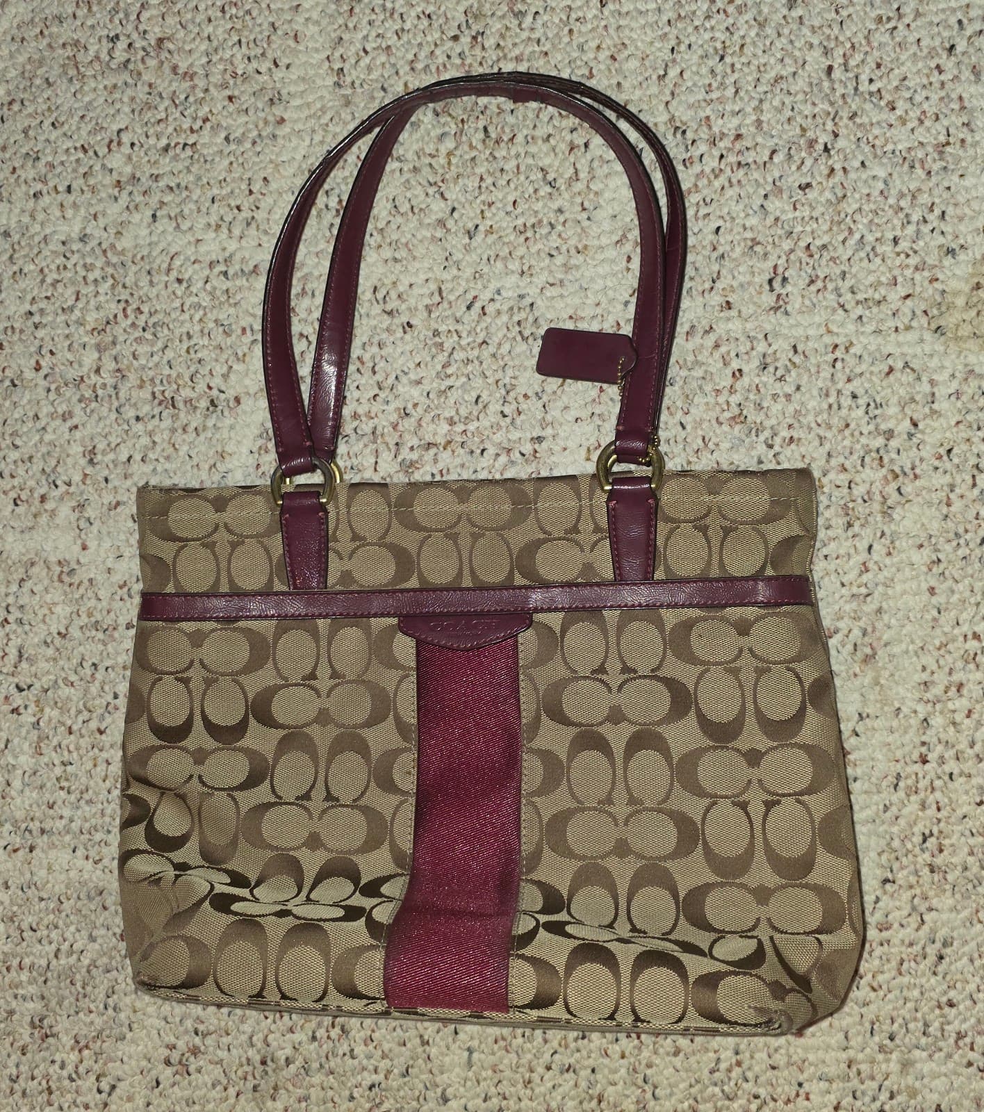 Coach Bag Burgundy - Thumbnail 2