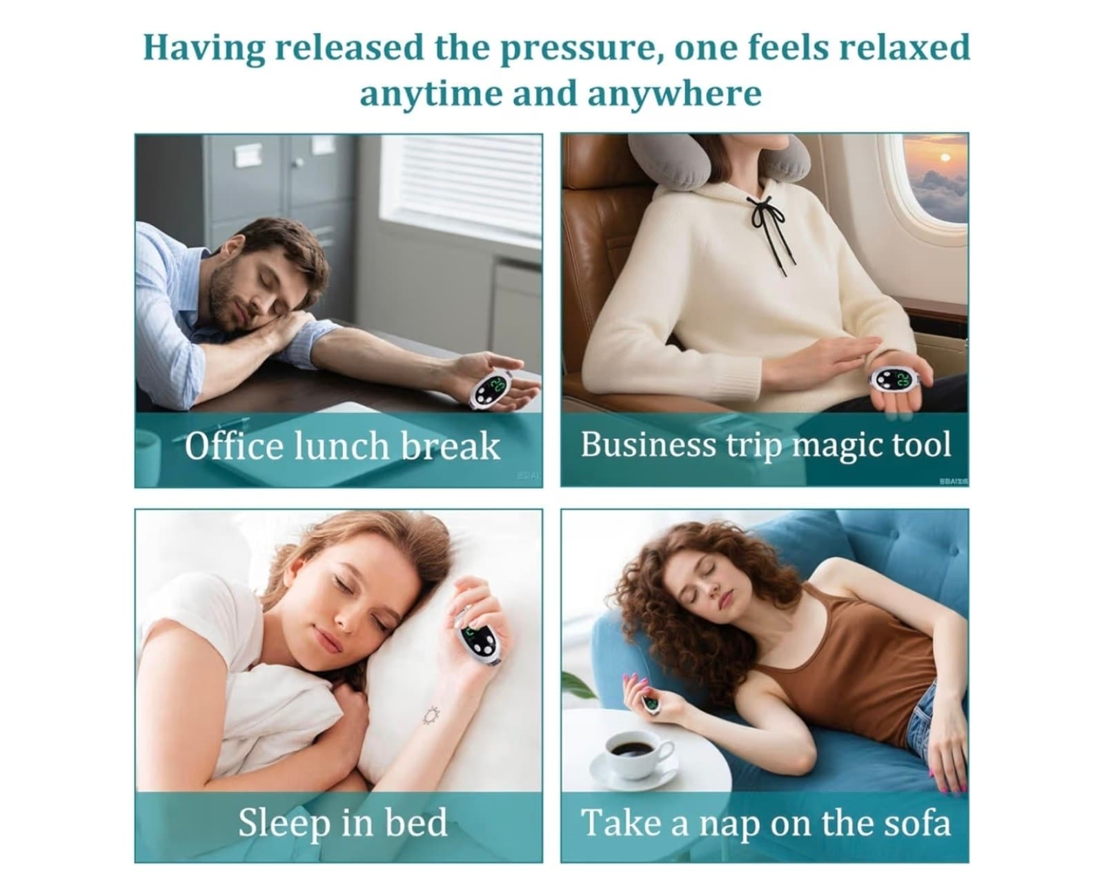 Handheld Sleep Aid Device, Sleep Assisted Low-Frequency Pulse Generator, Relief - Thumbnail 3