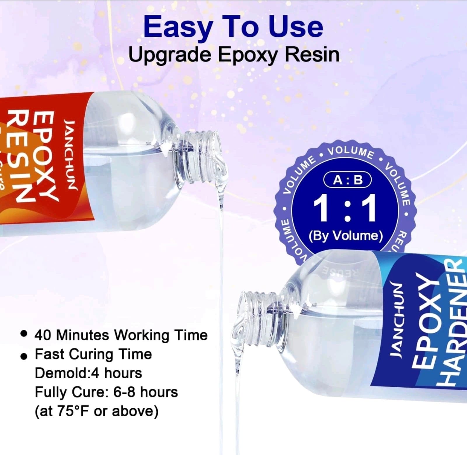 Crystal Clear Epoxy Resin Kit 16oz, Bubble-Free, Anti-Yellowing - Thumbnail 5