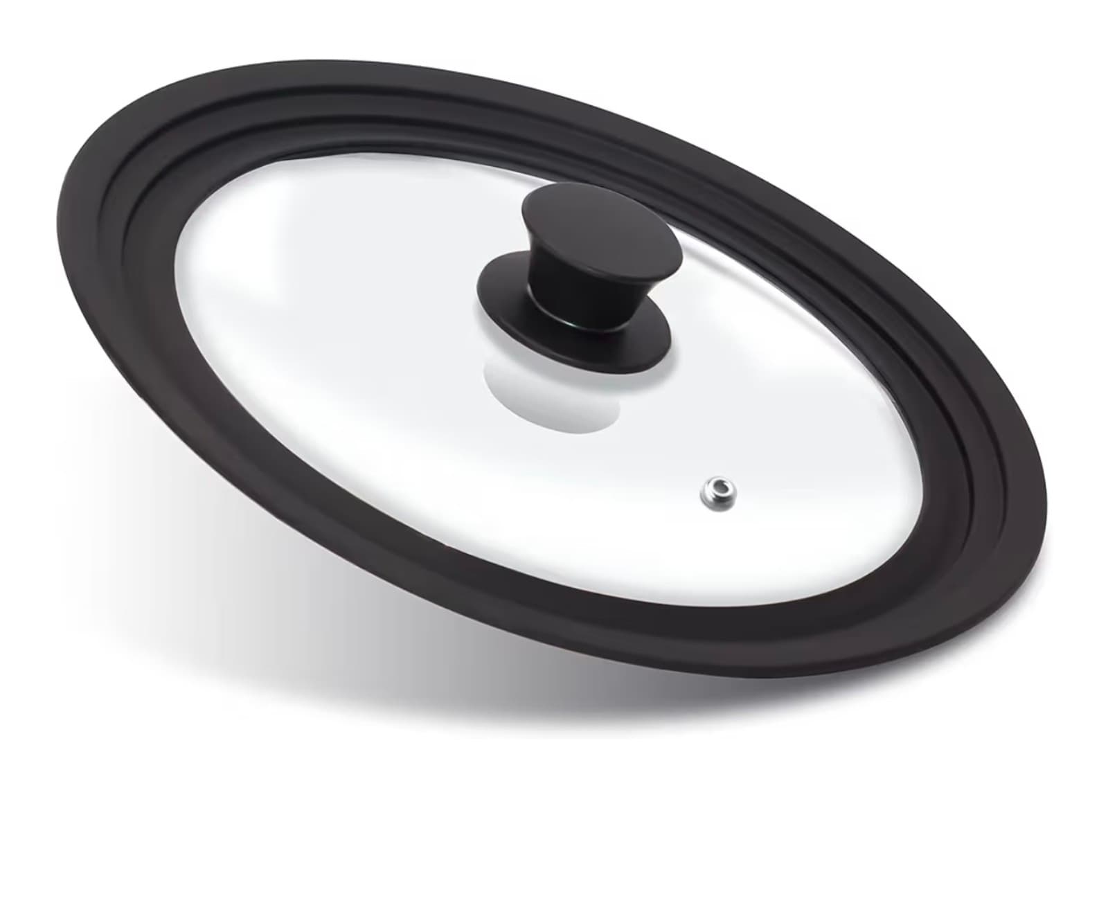 Silicone Universal Lid for Pots, Pans Tempered Glass fits 9.5, 10 & 11in - Image 1