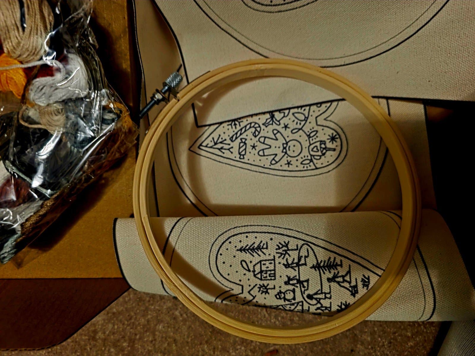 DIY Heart Embroidery Christmas Decoration,Hand Embroidery Christmas Ornaments Ki - Thumbnail 7