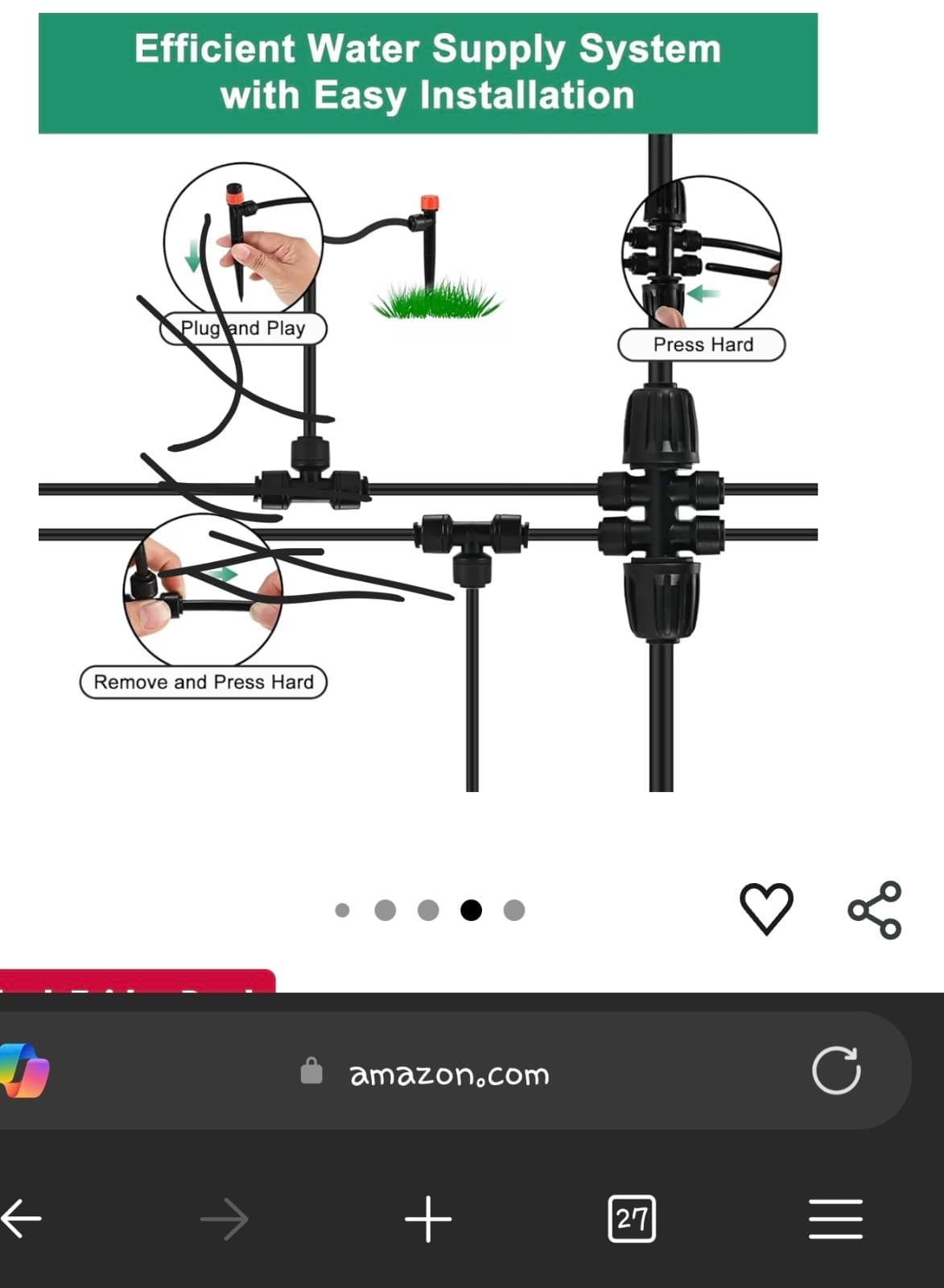 Complete 234FT Drip Irrigation System with 87 Quick Connectors - Automatic Sprin - Thumbnail 6