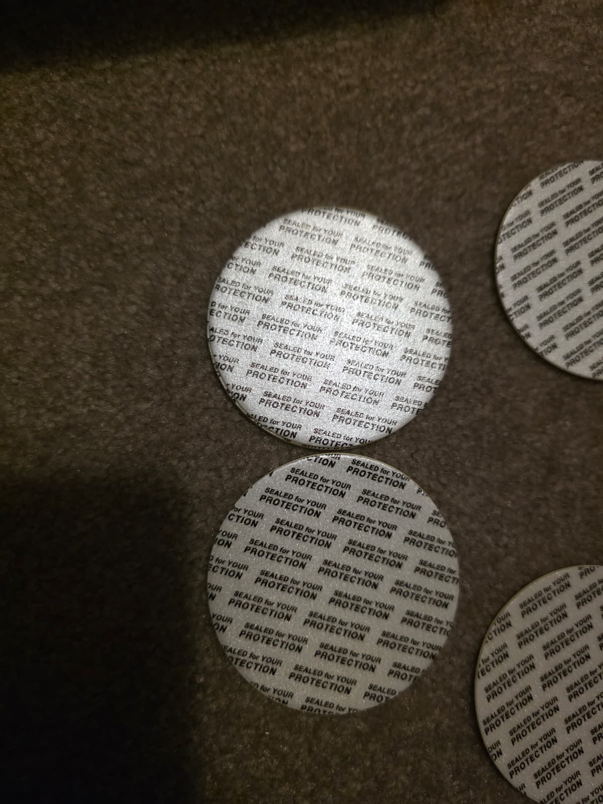 Pressure Sensitive Foam Liner Safety Tamper Seals – Pack of 100 - Thumbnail 2