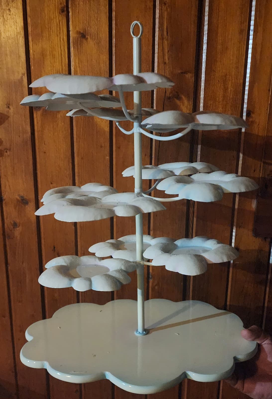 Cloud 3-Tier Cupcake Display Stand White - Thumbnail 4