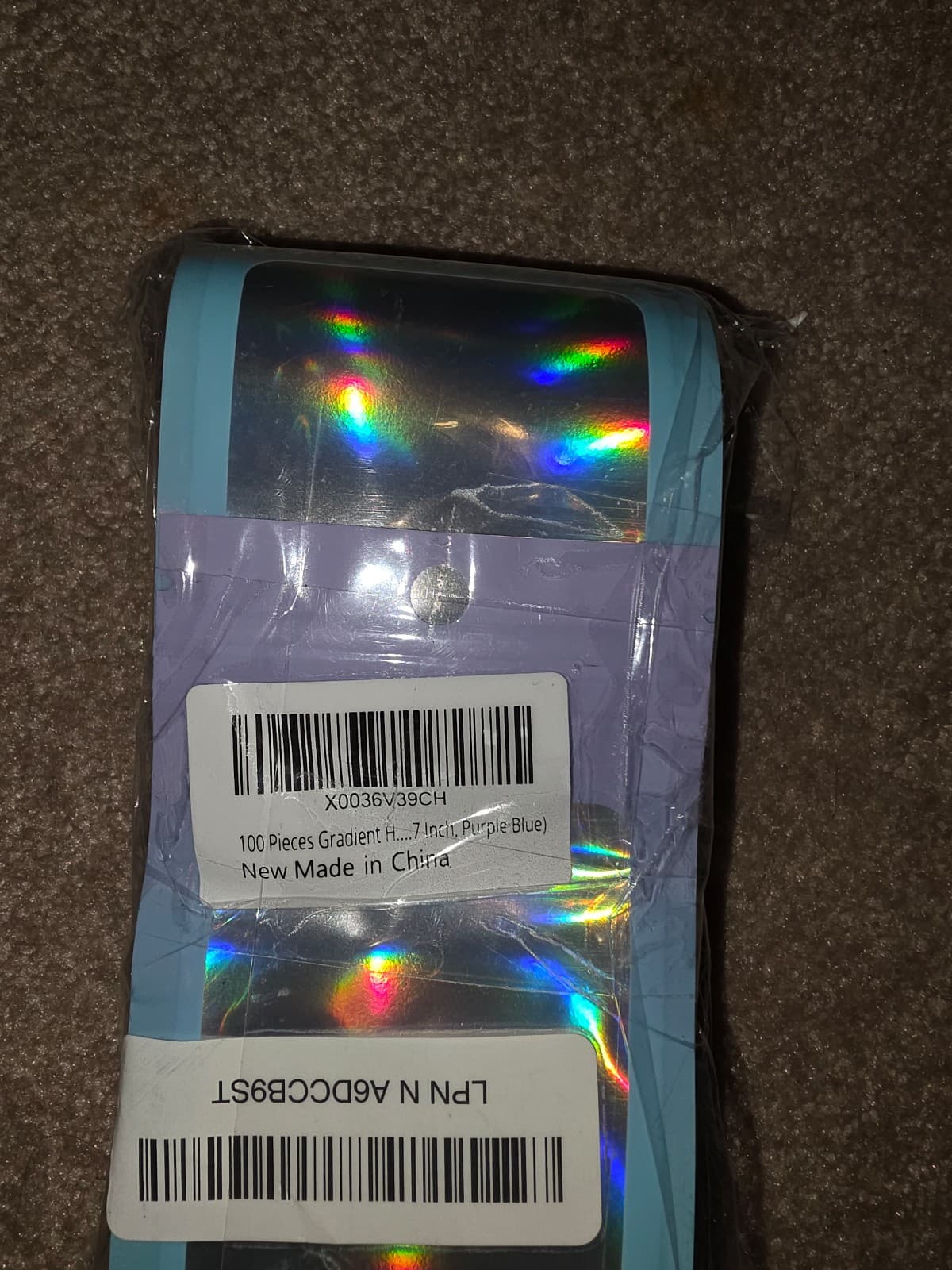 Mylar Bags 100pc Purple Blue Gradient 7inches - Thumbnail 3