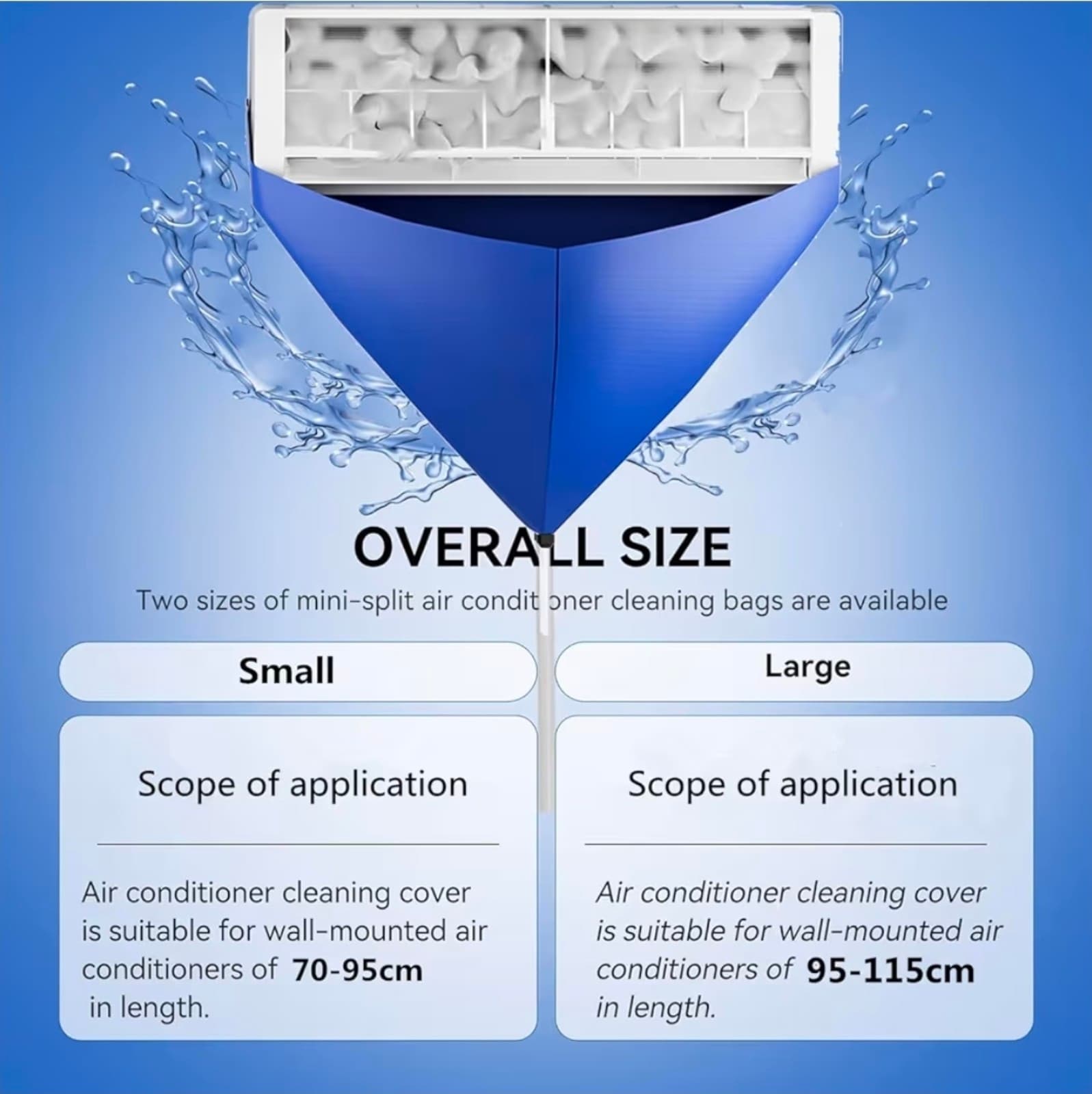 Mini Split Ac Cleaning Kit - Air Conditioner Cleaning Cover 11pcs - Thumbnail 6