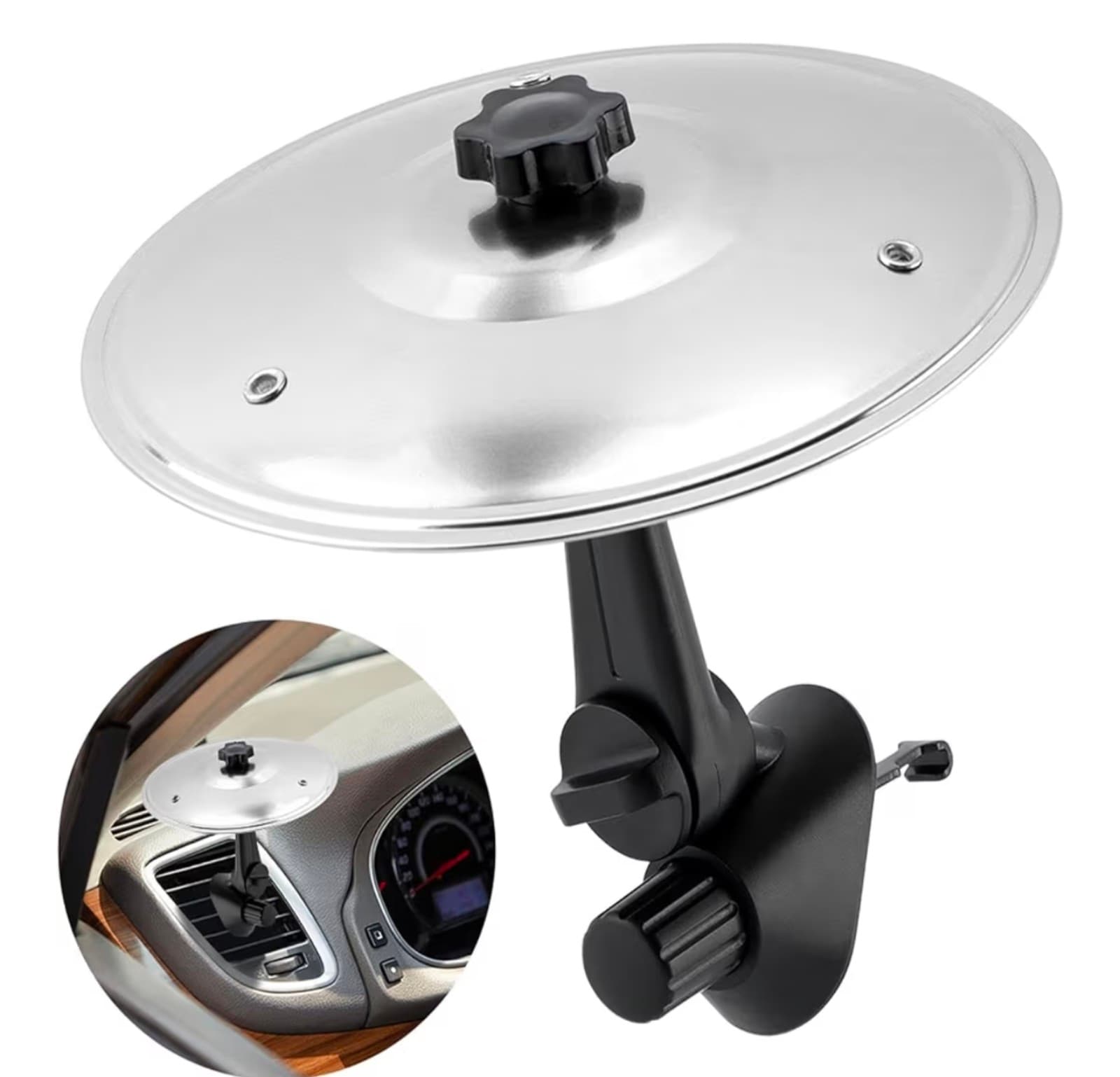 Car Cymbal Air Vent, Car Crash Cymbal, Durable Mini Drumcar Symbol Drum Air Vent - Thumbnail 2
