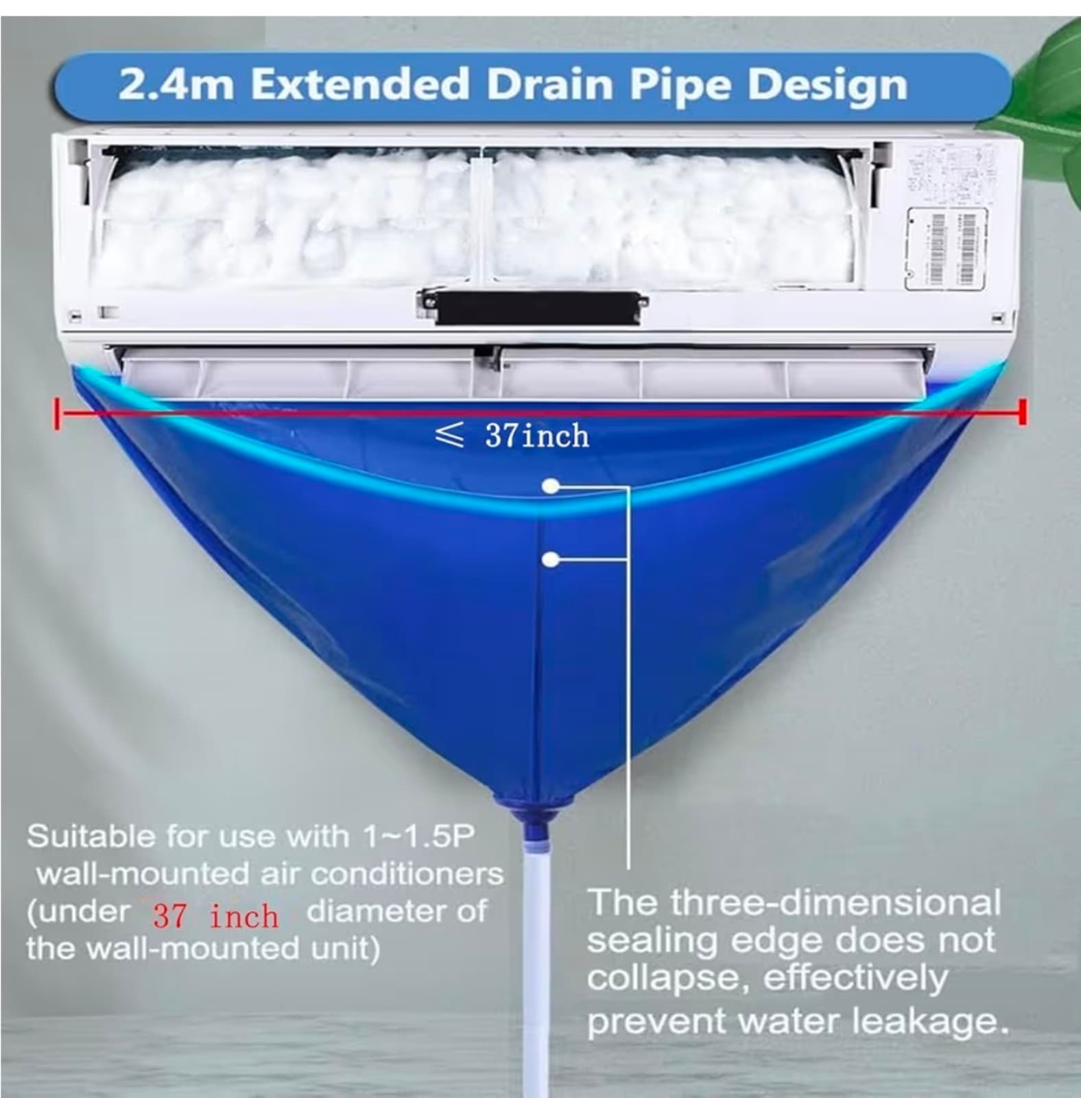 Mini Split Ac Cleaning Kit - Air Conditioner Cleaning Cover 11pcs - Thumbnail 2