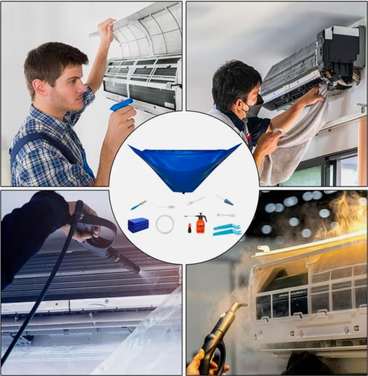 Mini Split Ac Cleaning Kit - Air Conditioner Cleaning Cover 11pcs - Thumbnail 7