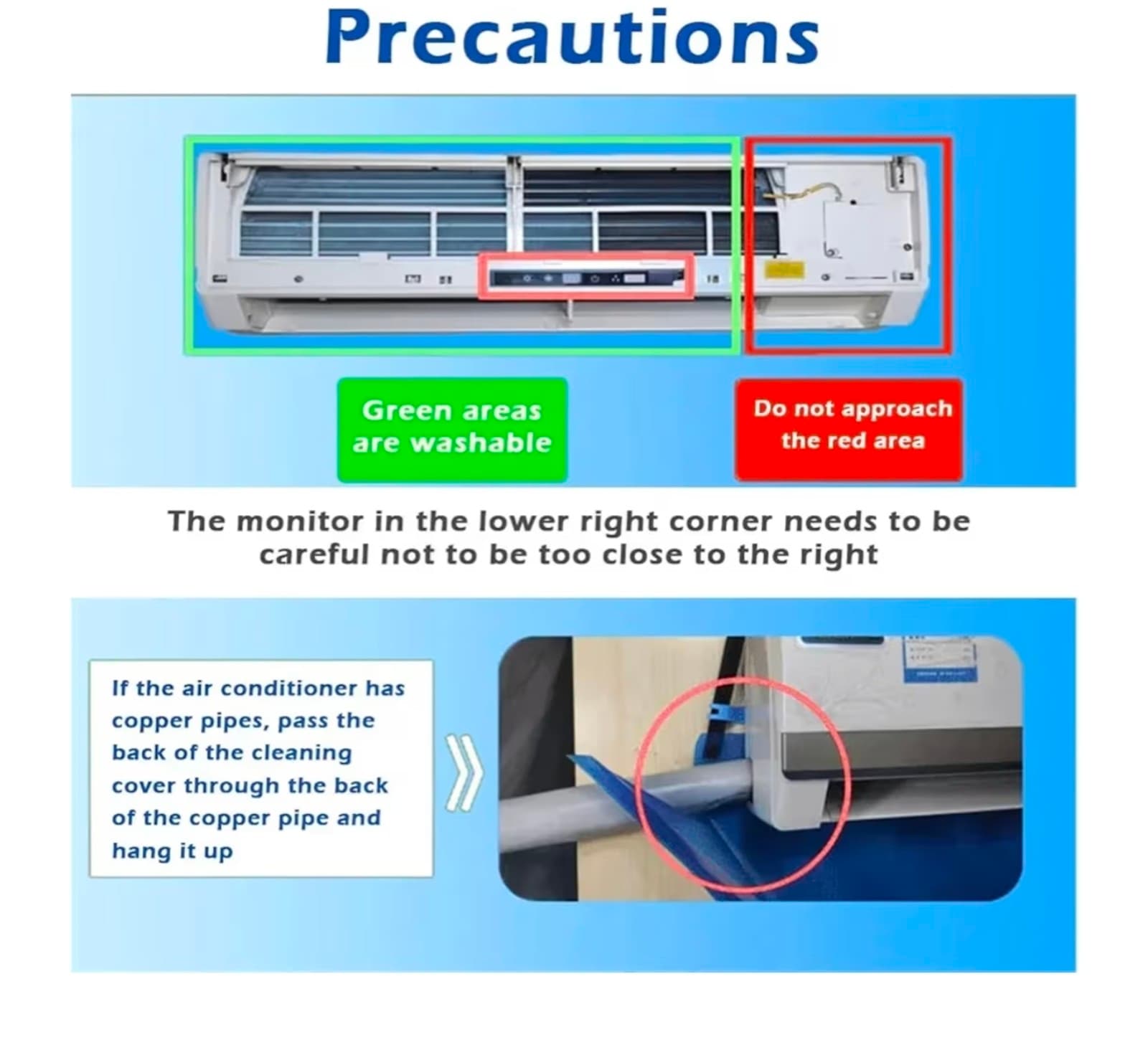 Mini Split Ac Cleaning Kit - Air Conditioner Cleaning Cover 11pcs - Thumbnail 3