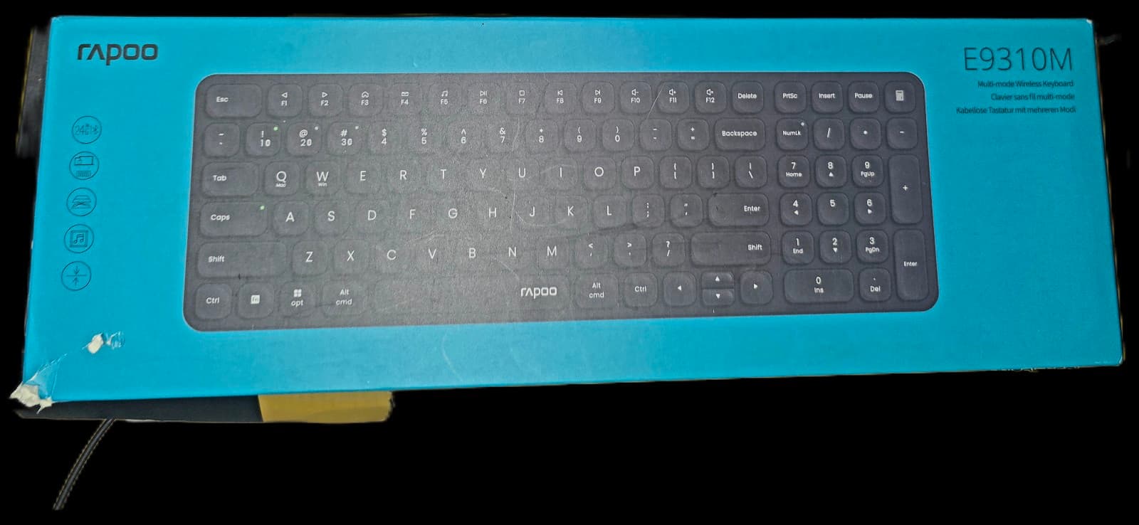 Wireless Keyboard, black, USB/Bluetooth, DE - Thumbnail 2