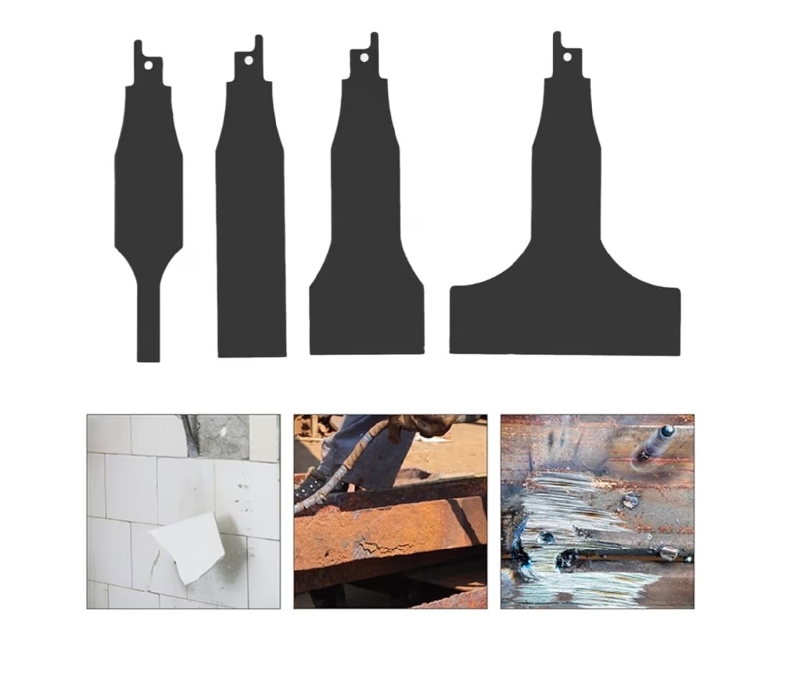 Reciprocating Saw Scraper Blades, High Carbon Steel Multi-Size Cleaning K - Thumbnail 3