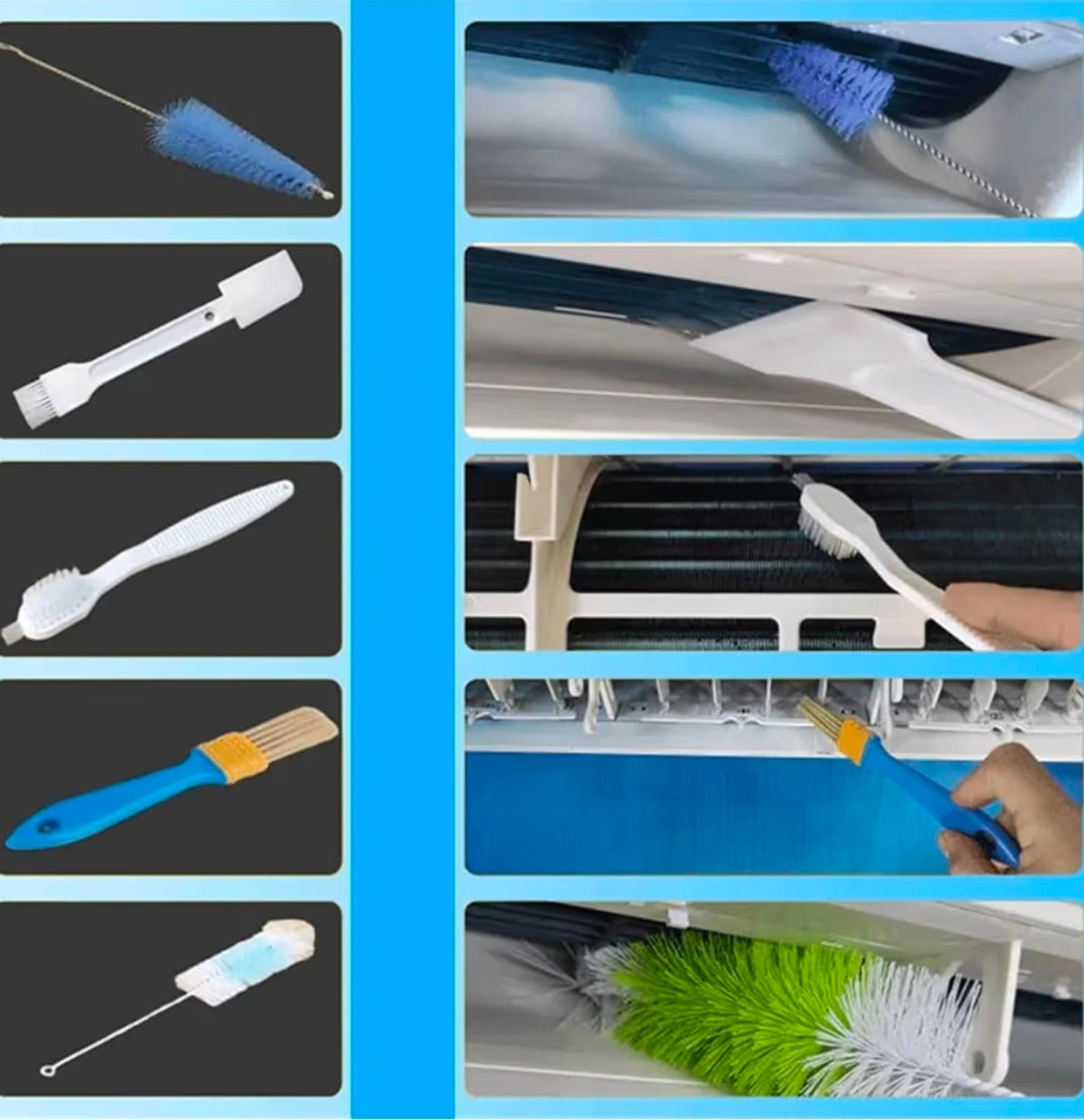 Mini Split Ac Cleaning Kit - Air Conditioner Cleaning Cover 11pcs - Thumbnail 5