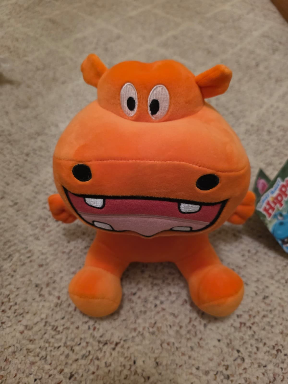 Hungry Hungry Hippos Orange Potamus Plush Toy Factory Brand New Tag Hasbro NWT - Image 1