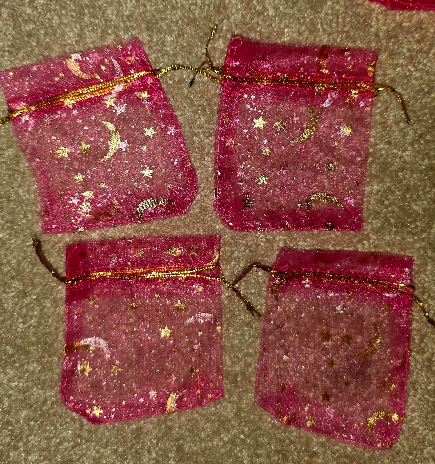 Moon Star Organza Bags 50pc - Thumbnail 2