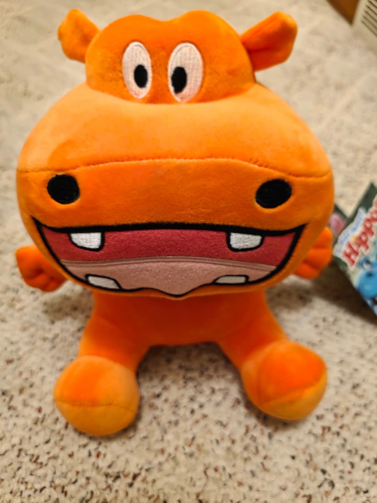 Hungry Hungry Hippos Orange Potamus Plush Toy Factory Brand New Tag Hasbro NWT - Thumbnail 3