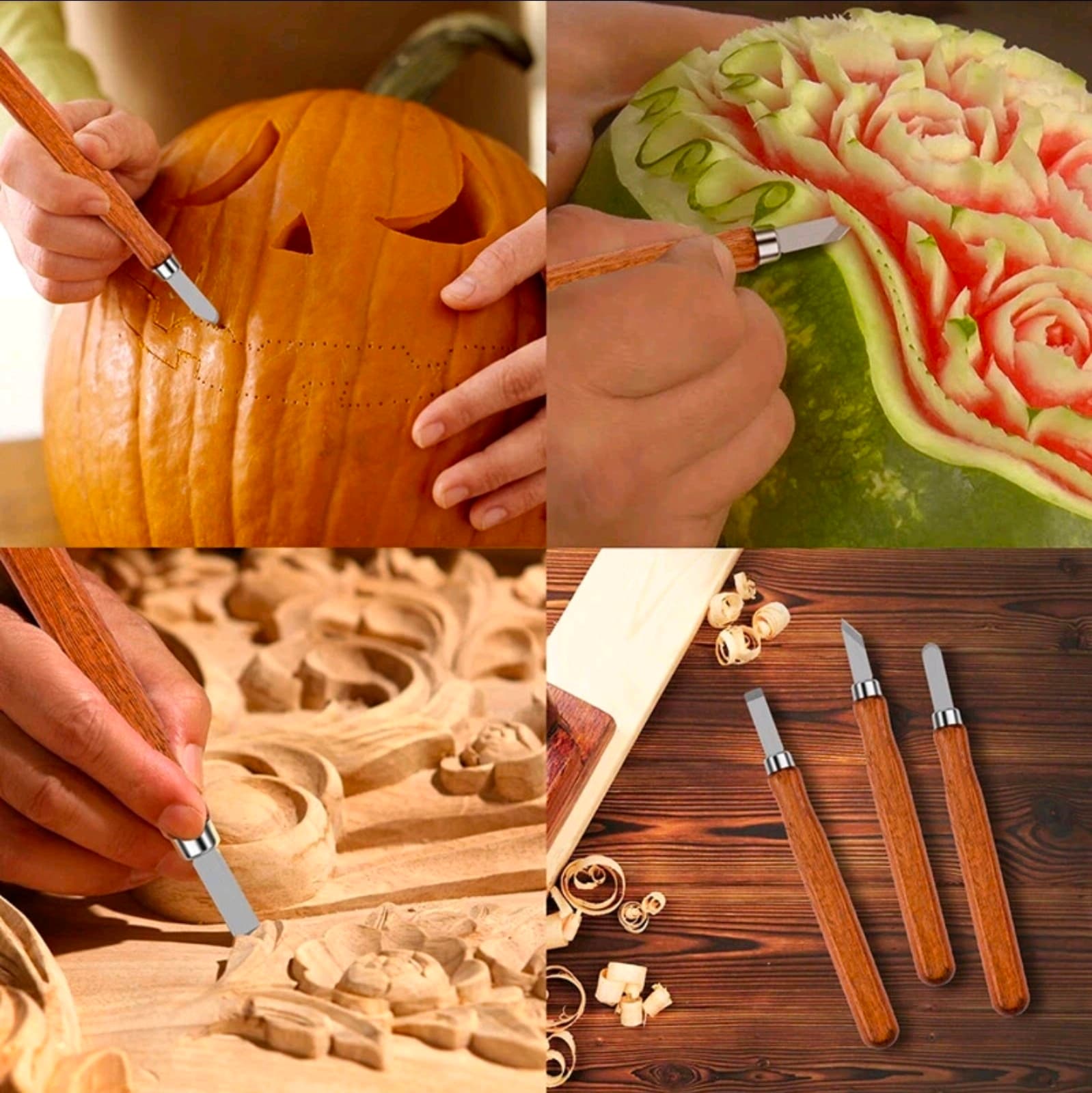 Woodworking Tool Set Whittling Hook Kit DIY Craft Hand Tools Set - Thumbnail 3