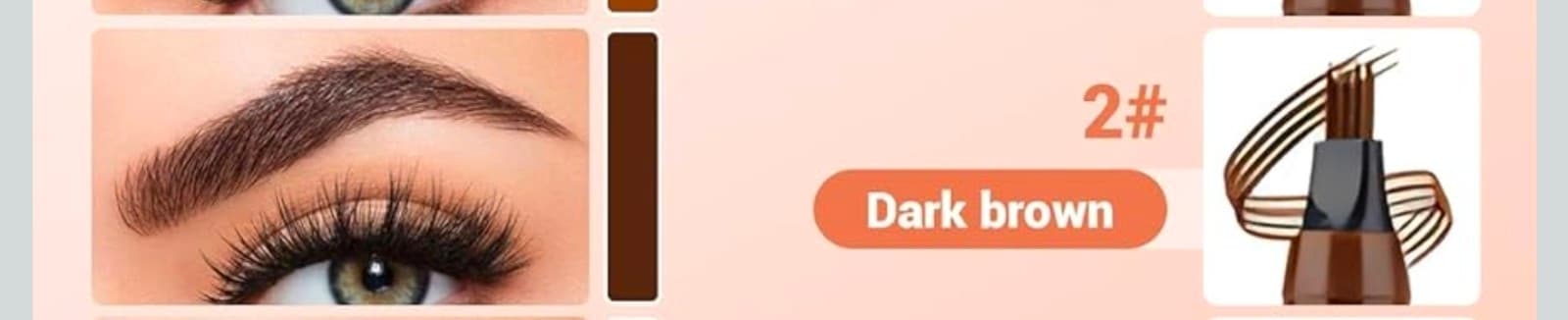 Microblading Eyebrow Pencil Waterproof 4-tip Eyebrow Pen Dark Brown - Thumbnail 4