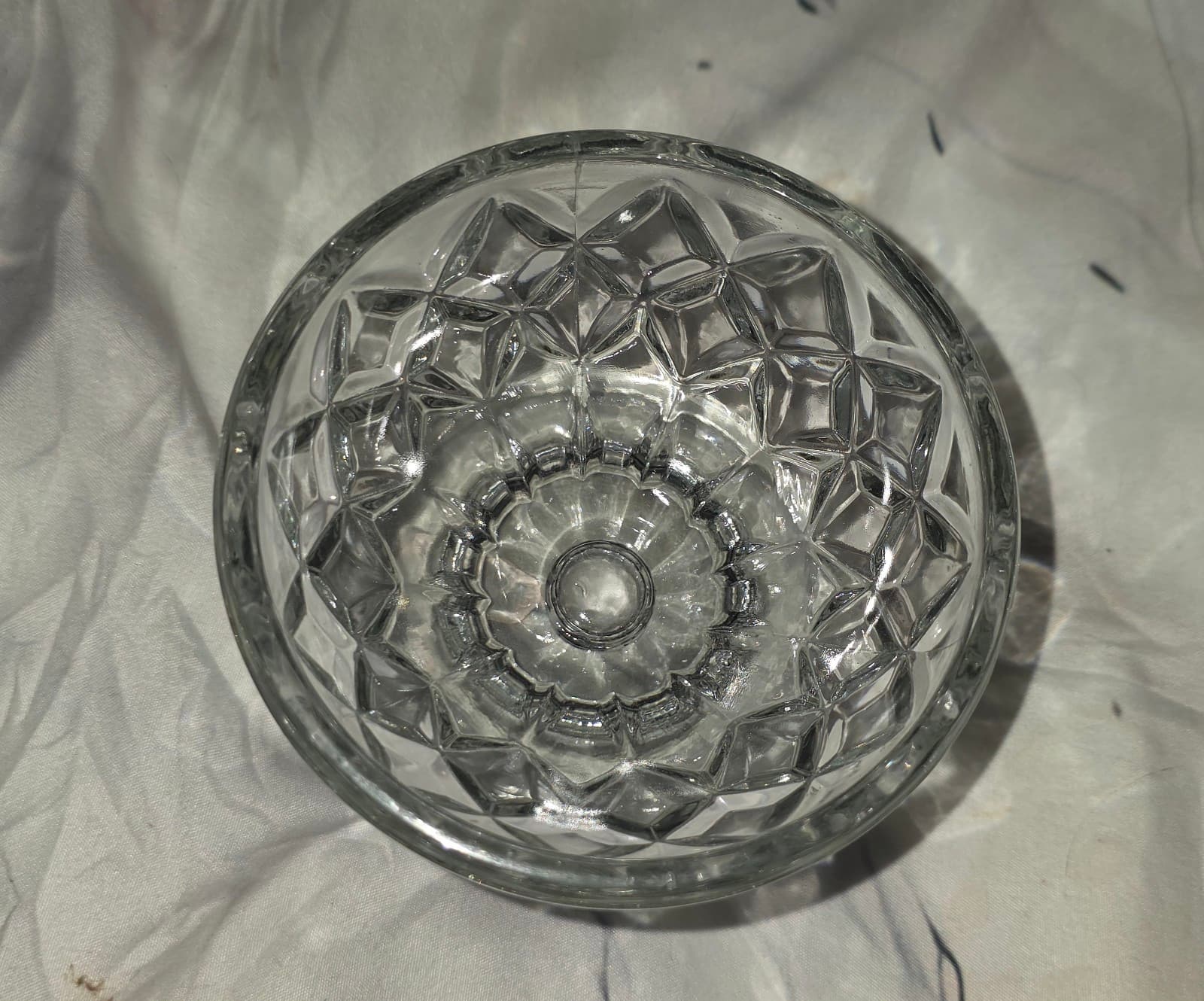 Flint Glass Sawtooth Bowl Vintage - Thumbnail 2