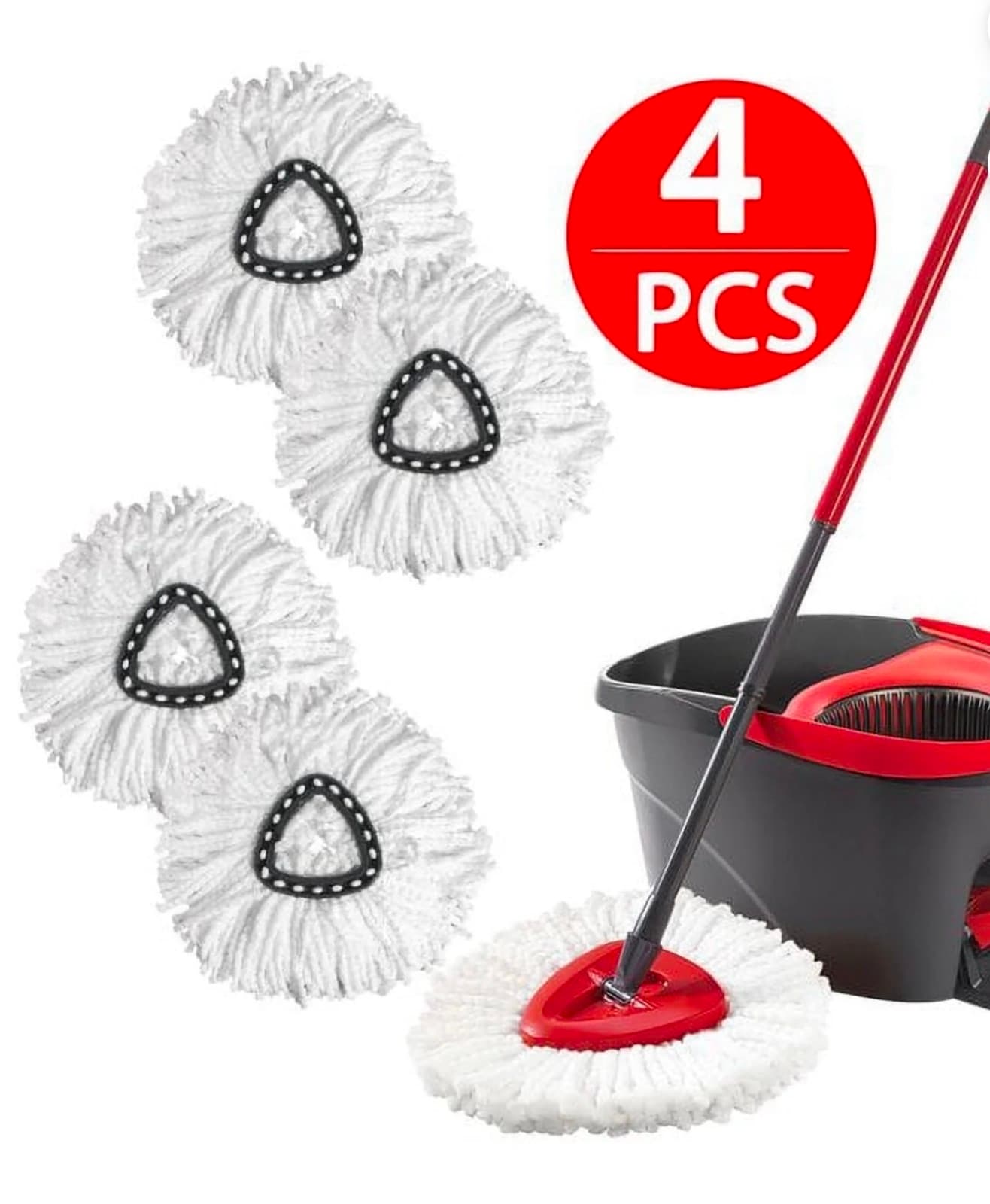 Spin Mop Head for Spin Mop Refill, EasyWring Spin Mop Microfiber Refill, Easy Cl - Image 1