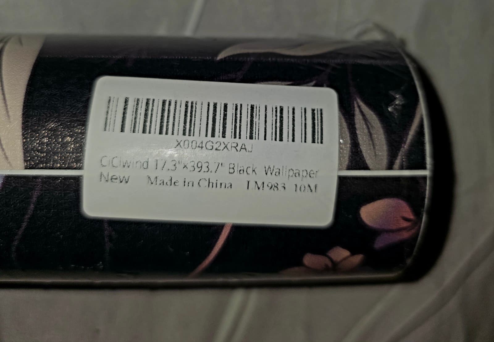 Peel and Stick Black Floral Wallpaper 17.5" x 393 Gold Leaf Contact Paper Viny - Thumbnail 7