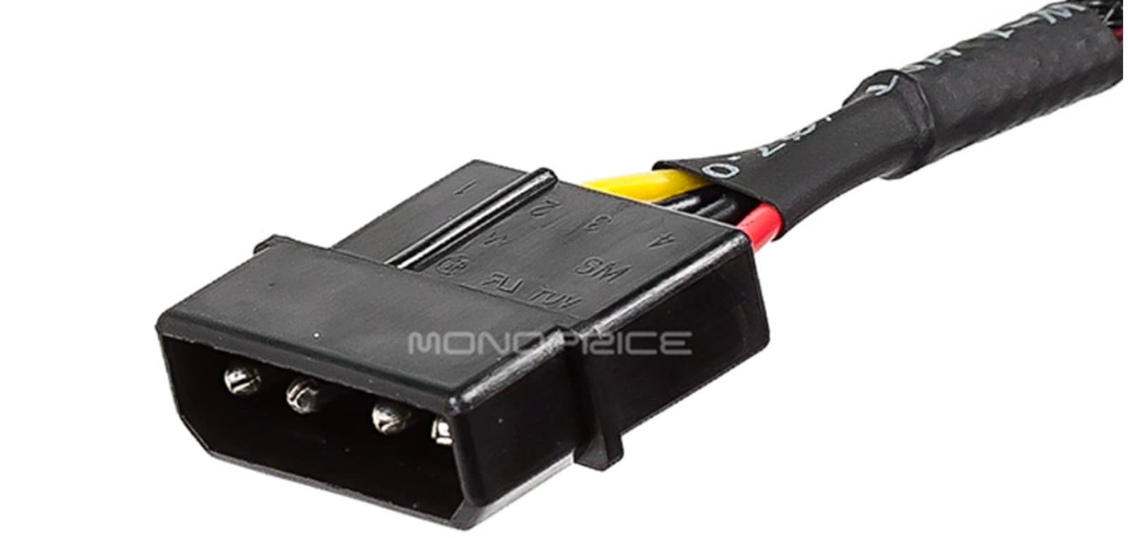 Power Cable 4pin MOLEX Male to 2x 15pin SATA II Female Power Cable - Thumbnail 5
