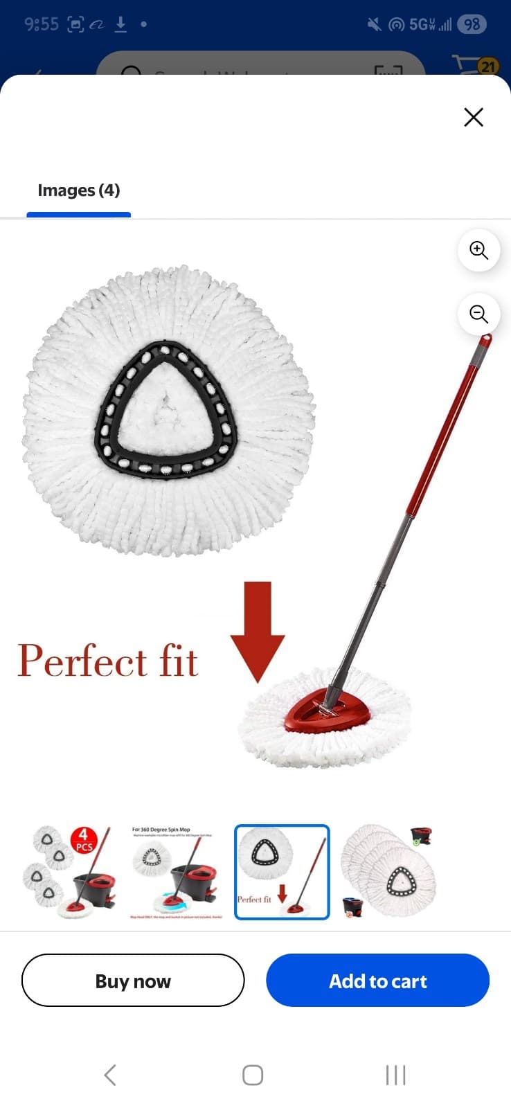 Spin Mop Head for Spin Mop Refill, EasyWring Spin Mop Microfiber Refill, Easy Cl - Thumbnail 3