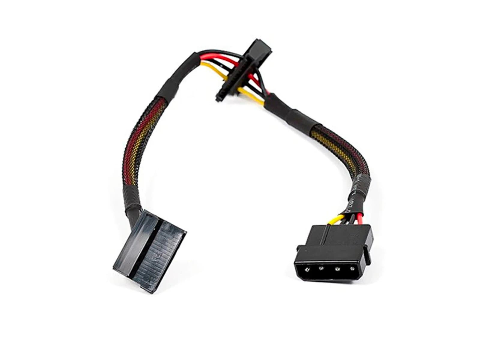 Power Cable 4pin MOLEX Male to 2x 15pin SATA II Female Power Cable - Thumbnail 3