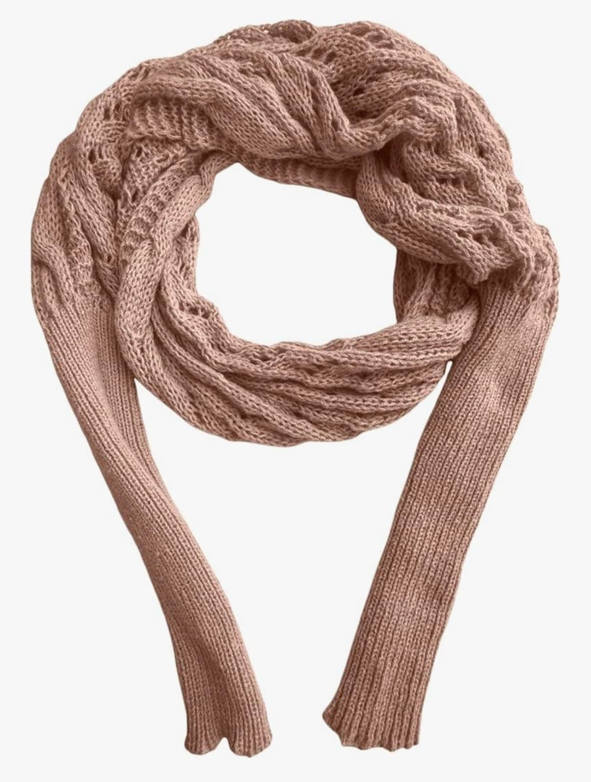 Scarf with Sleeves Crochet Scarf Wrap - Thumbnail 2