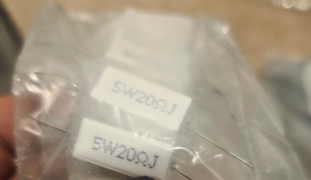 15 Ohm Resistors, 20Pcs 5W Ceramic Cement Resistor Power Cement Resistor Kit Tol - Thumbnail 7