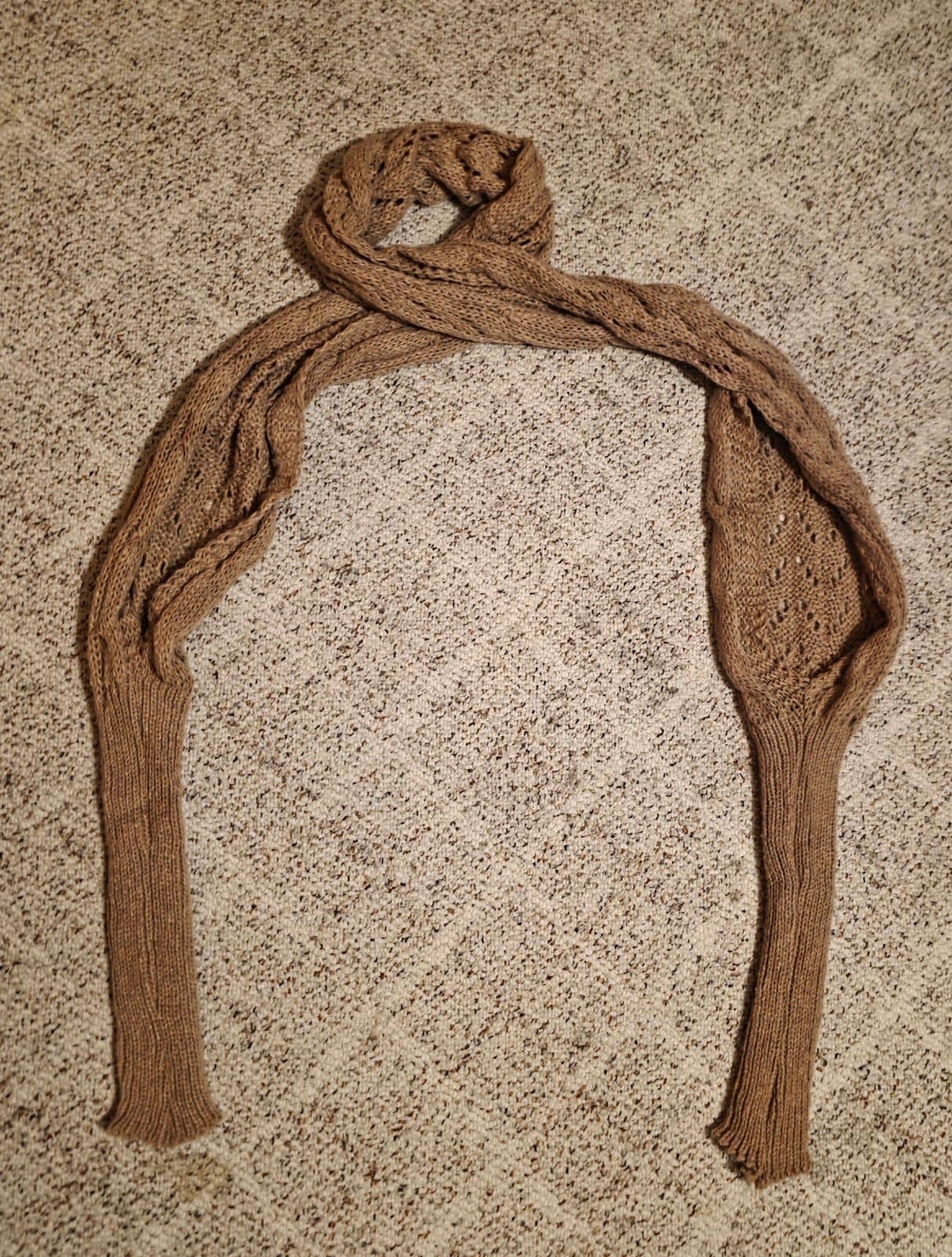 Scarf with Sleeves Crochet Scarf Wrap - Thumbnail 5