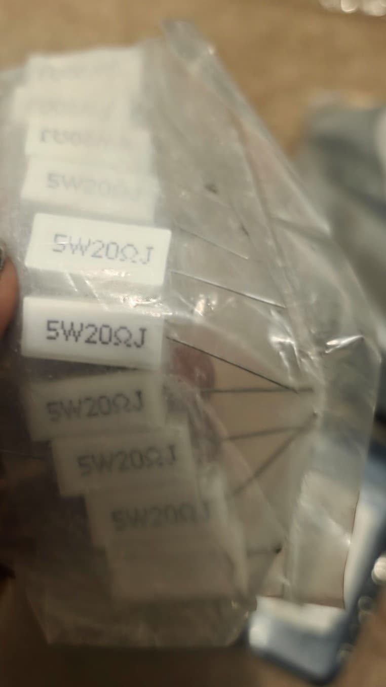 15 Ohm Resistors, 20Pcs 5W Ceramic Cement Resistor Power Cement Resistor Kit Tol - Thumbnail 6