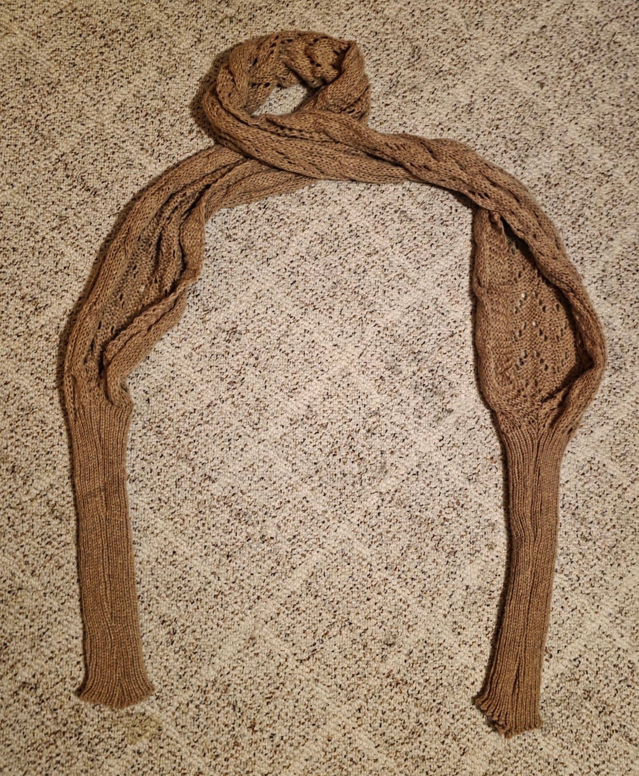 Scarf with Sleeves Crochet Scarf Wrap - Thumbnail 4