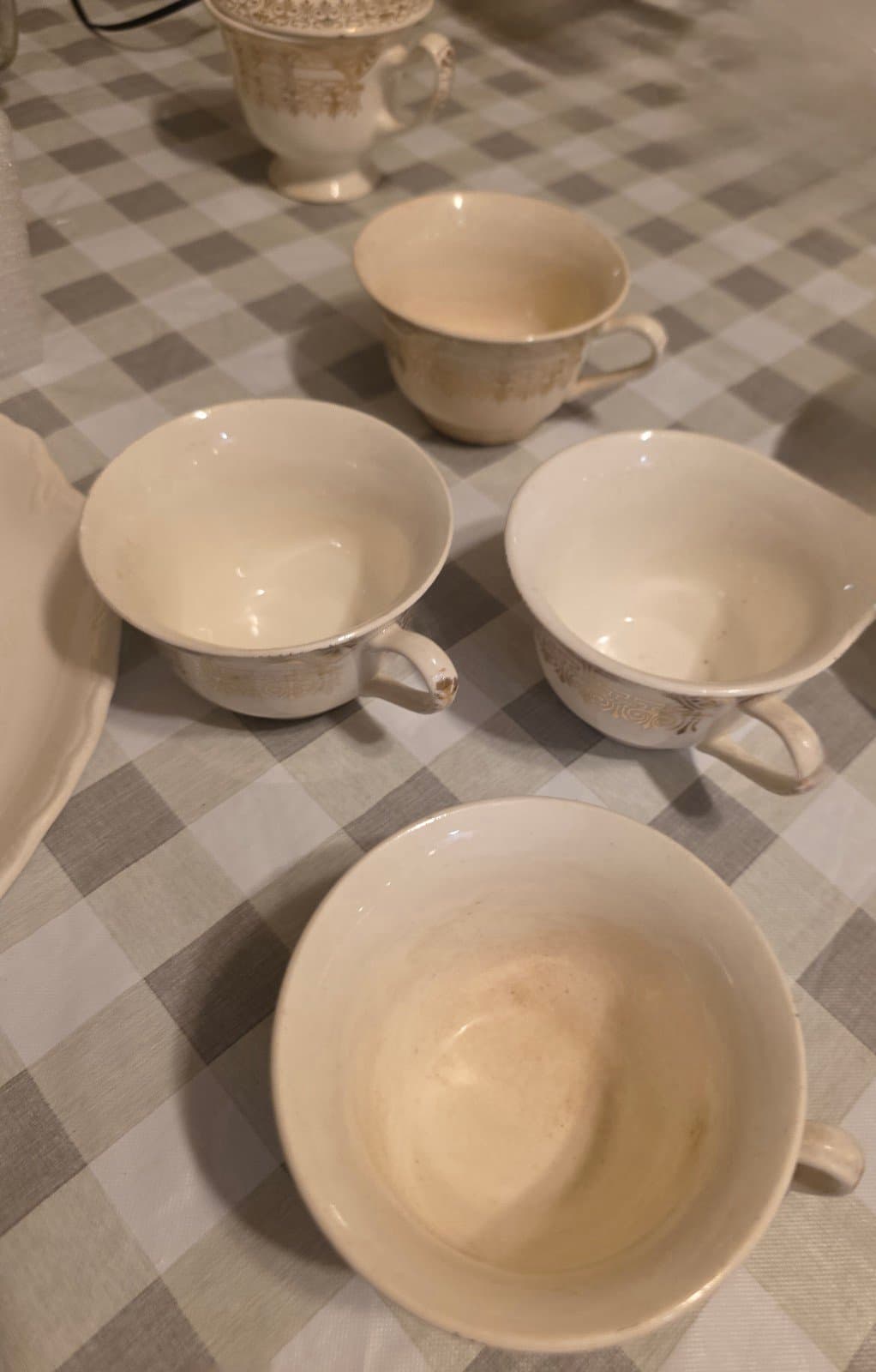 Stetson China Tea Set 22k Gold Greek Key & Shields Pattern - Thumbnail 11