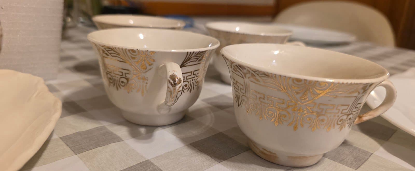 Stetson China Tea Set 22k Gold Greek Key & Shields Pattern - Thumbnail 8