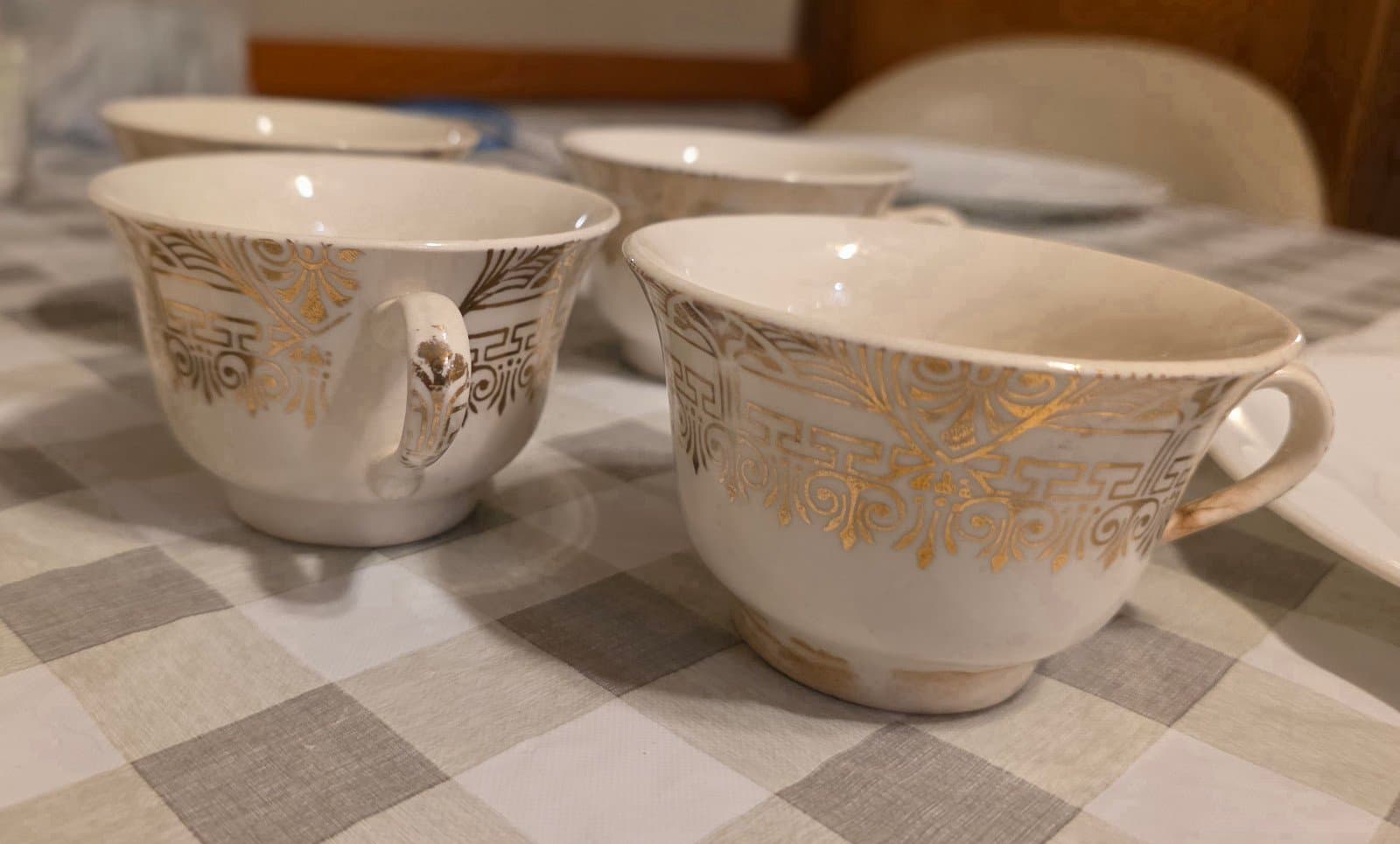 Stetson China Tea Set 22k Gold Greek Key & Shields Pattern - Thumbnail 3