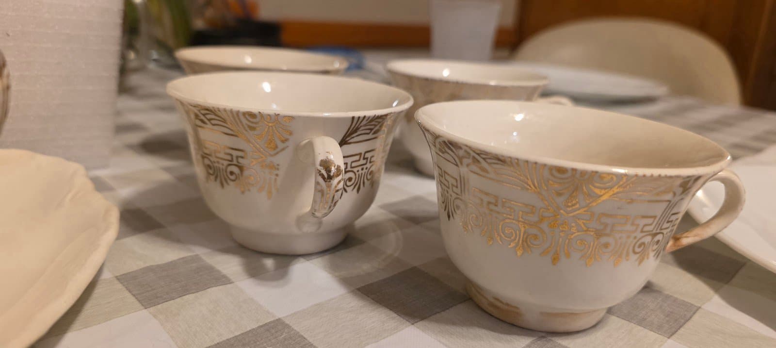 Stetson China Tea Set 22k Gold Greek Key & Shields Pattern - Thumbnail 5