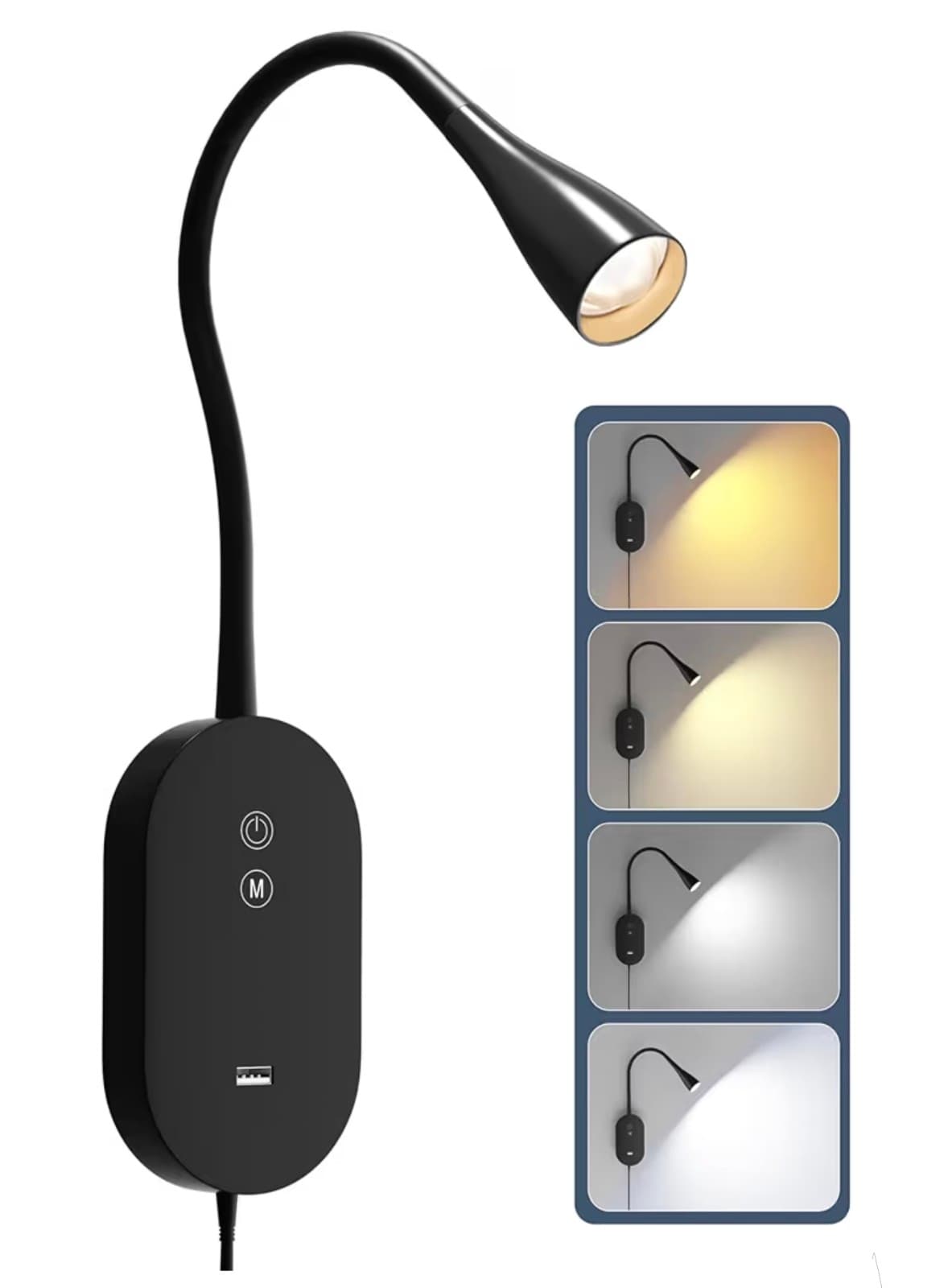 Wall Reading Lamp Light Fixture Mount Bedroom - Image 1