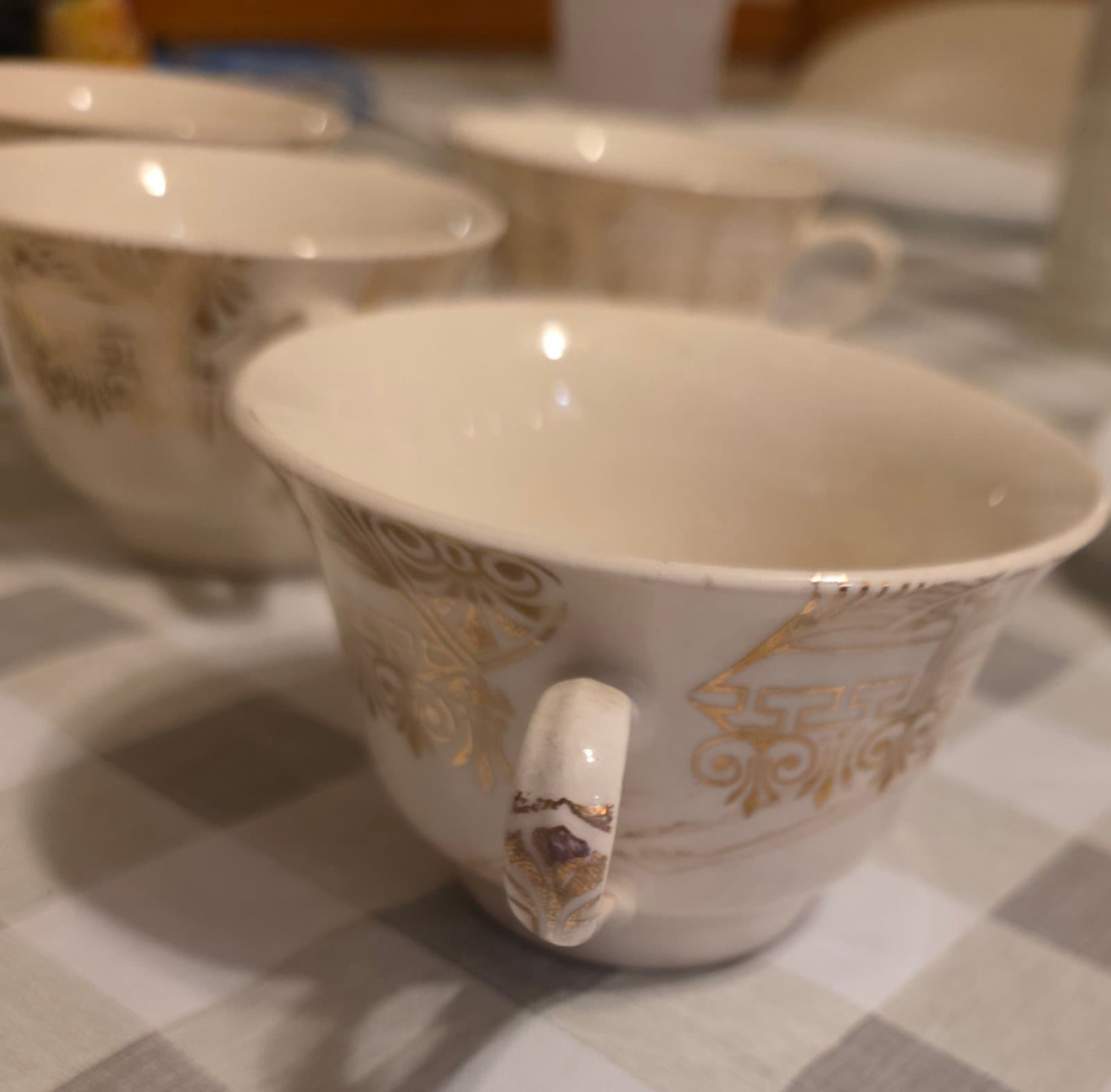 Stetson China Tea Set 22k Gold Greek Key & Shields Pattern - Thumbnail 9