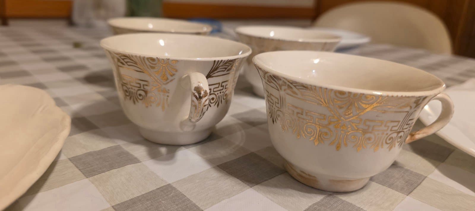 Stetson China Tea Set 22k Gold Greek Key & Shields Pattern - Thumbnail 7