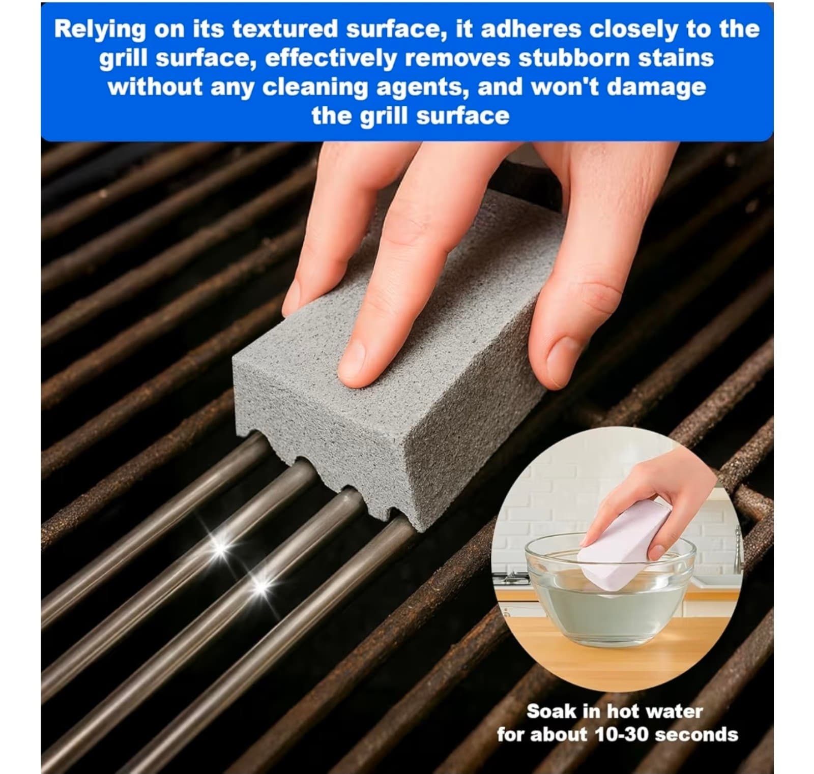 Grill Cleaning Kit-Stainless Steel Grill Brush &:Scraper Kit - Thumbnail 5