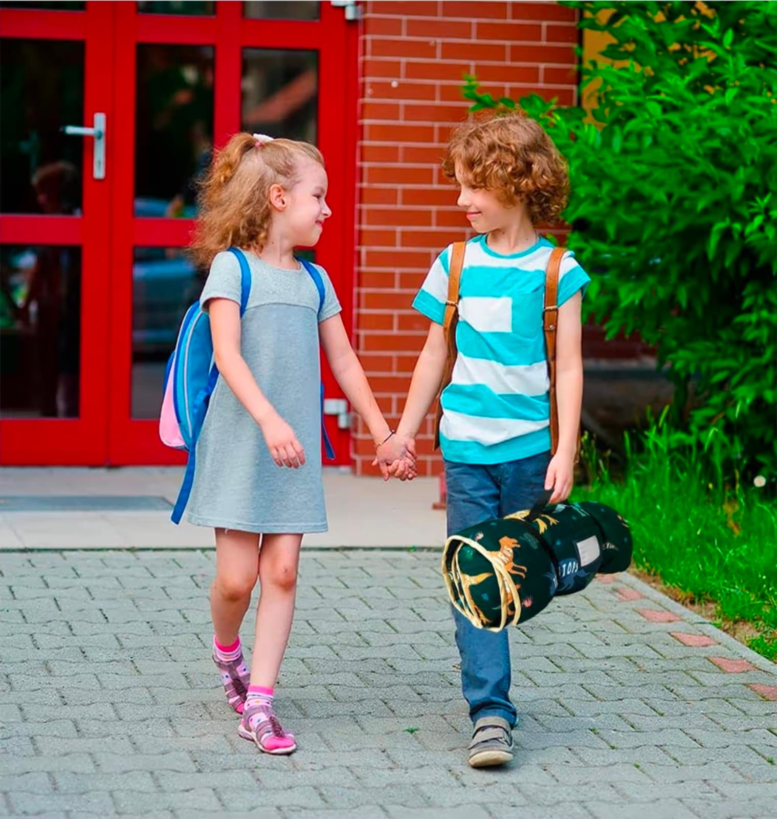 Kids Dinosaur Nap Mat 55in by 22in - Thumbnail 2